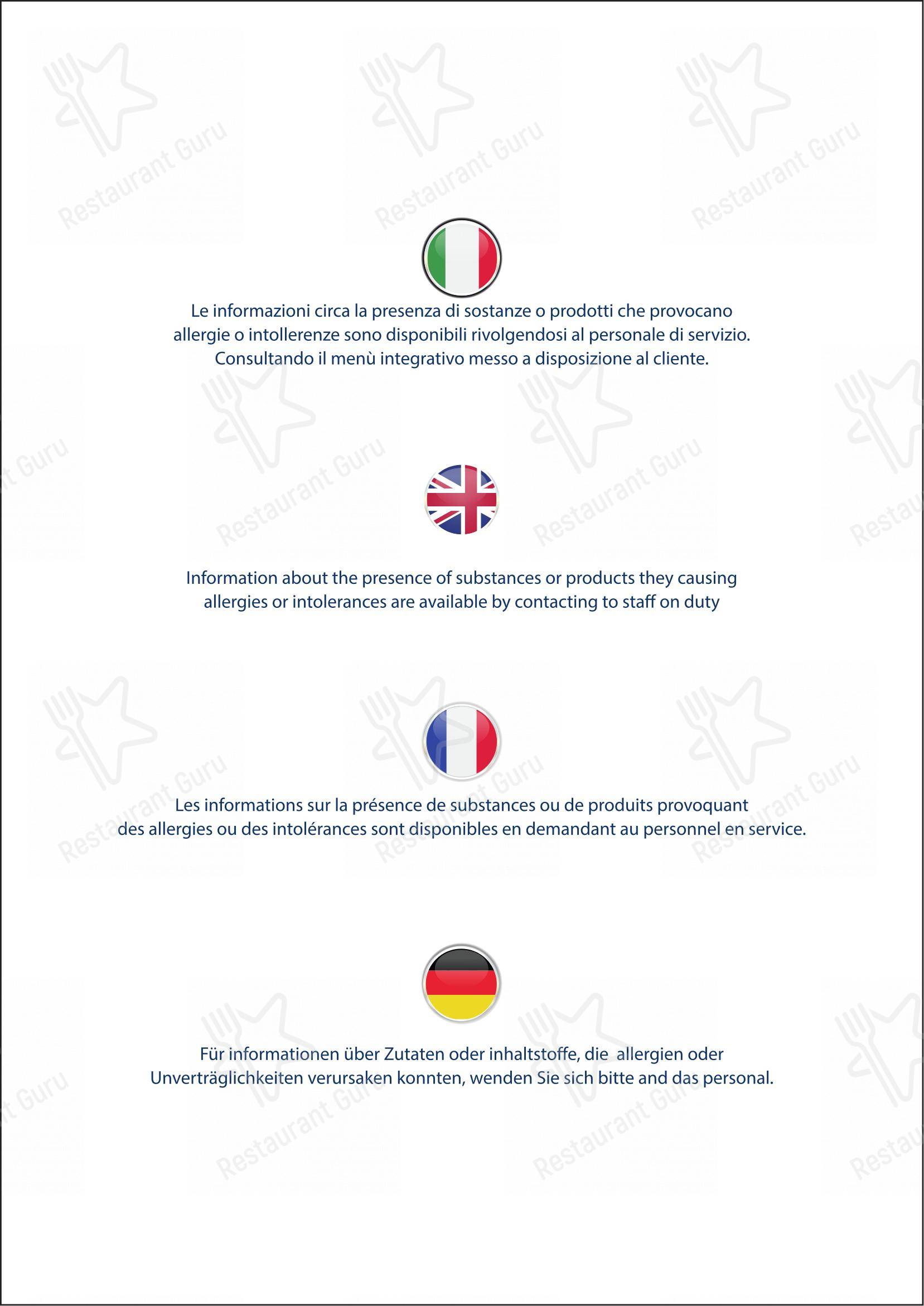 Menu di LA PASSEGGIATA - Ristorante, Pizzeria, Bar e Pasticceria - Menu