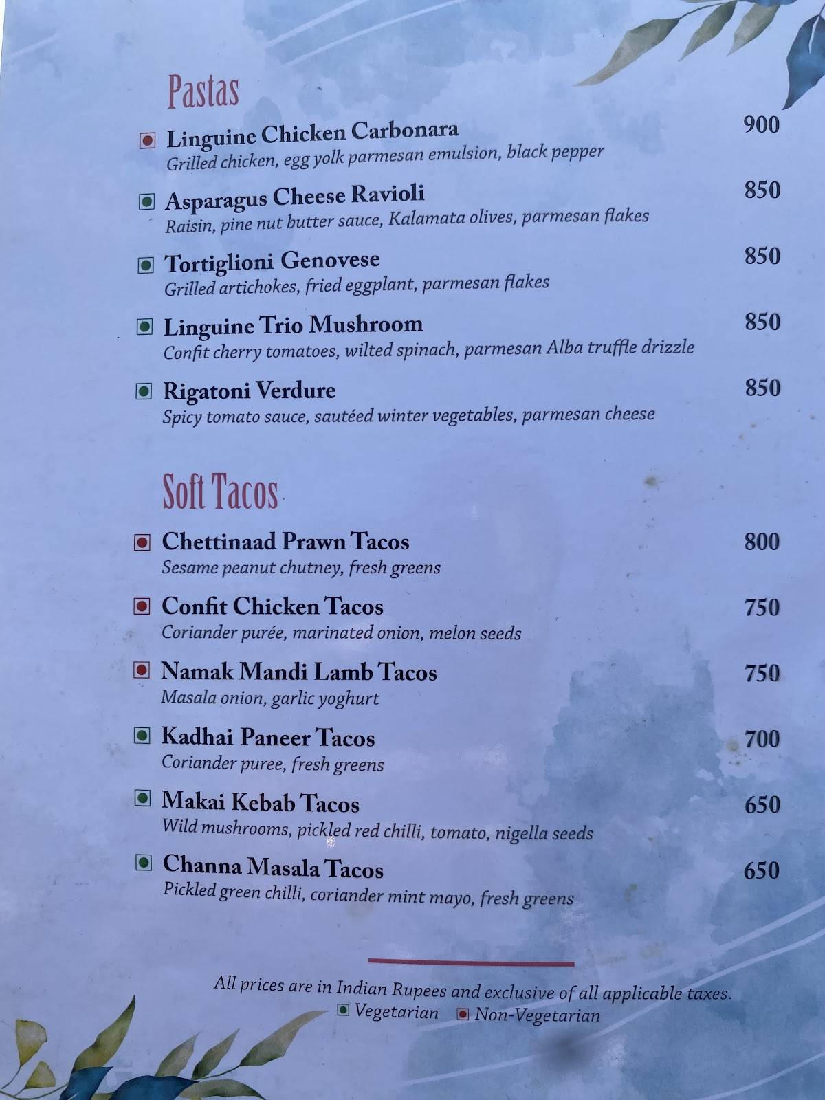 LAKE 360 menu
