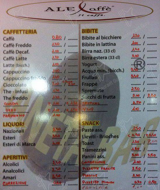 Menu di Bar L'atollo Roma 