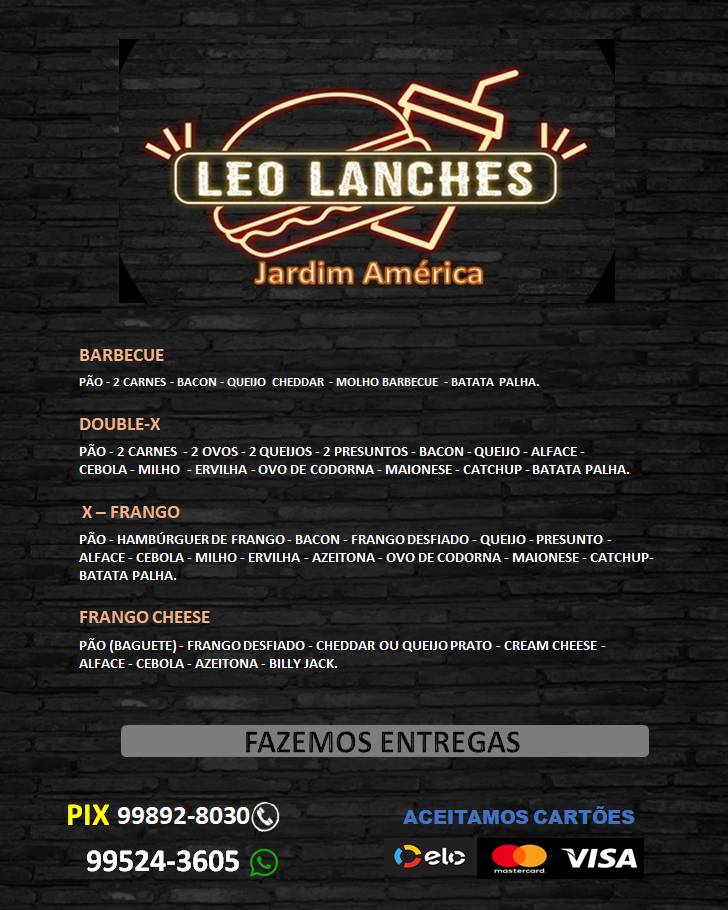 LEO LANCHES Jardim América cardápio