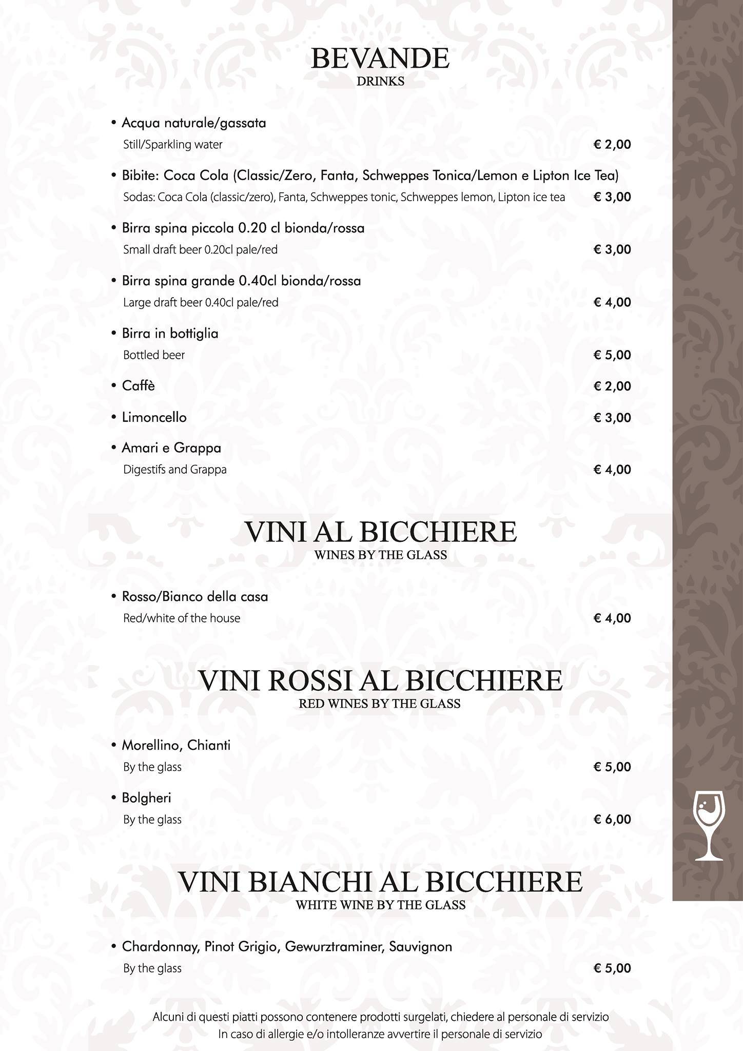 Menu di L'Imperiale 