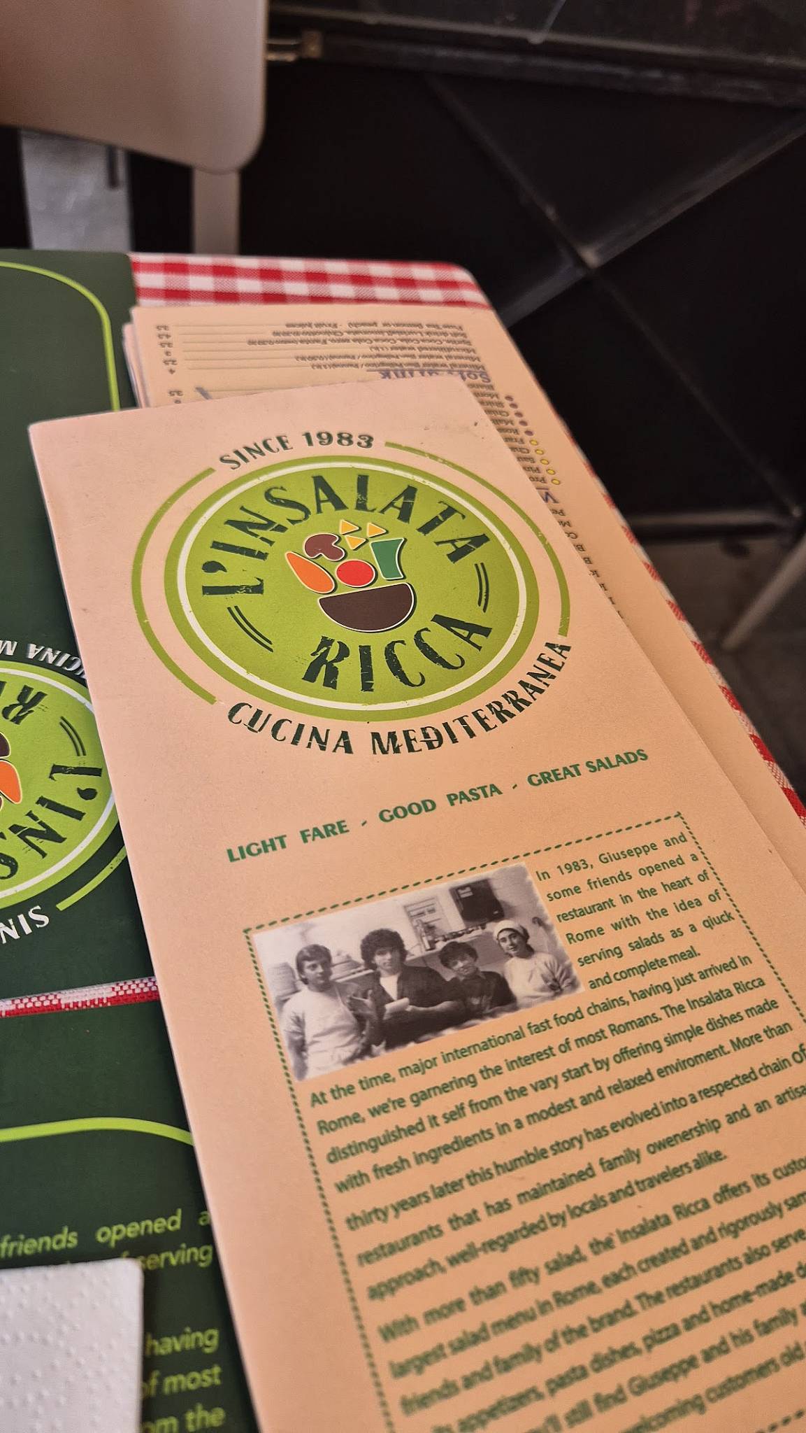 Menu di L'Insalata Ricca - Largo dei Chiavari 