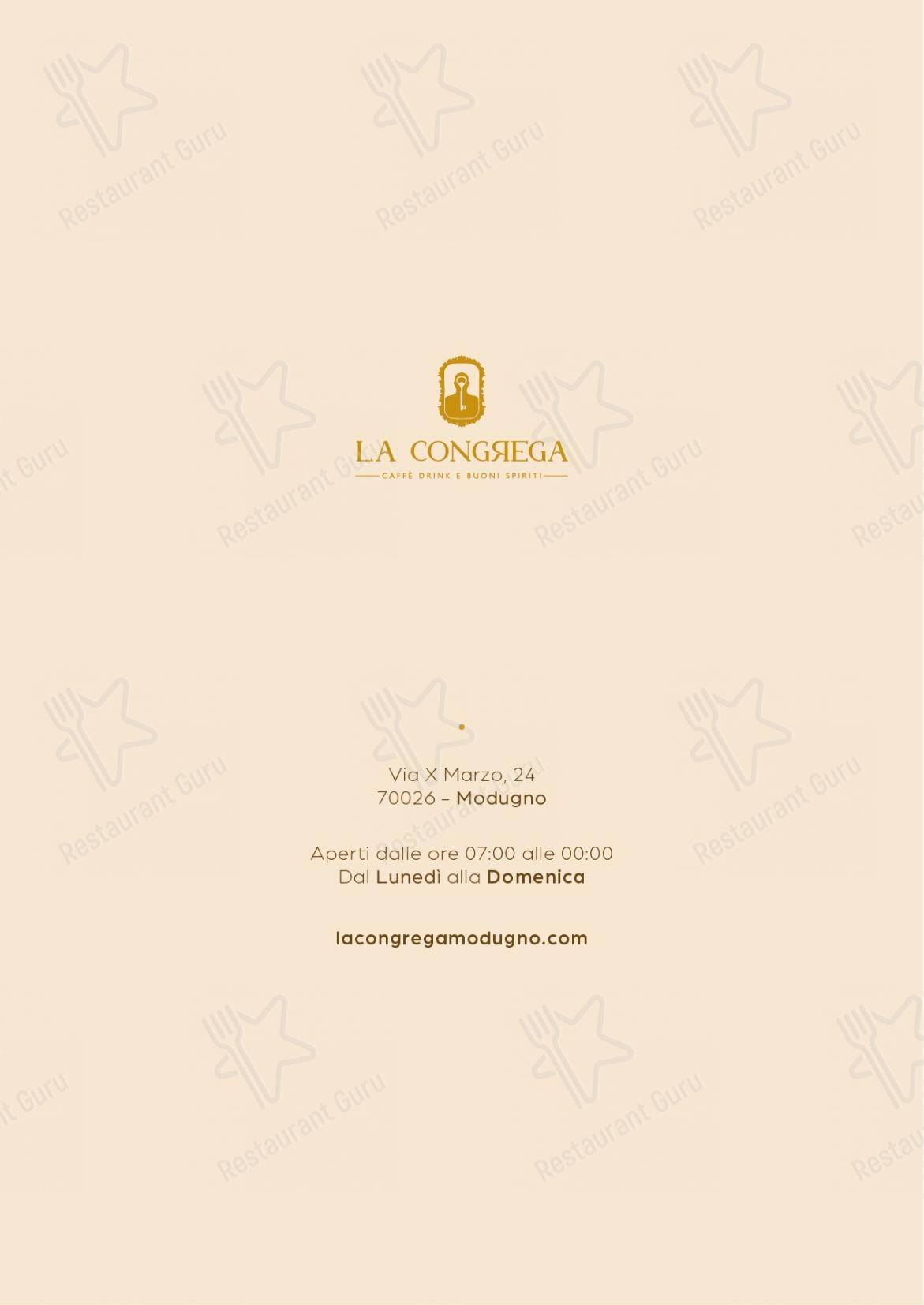 La Congrega in Modugno - 菜单
