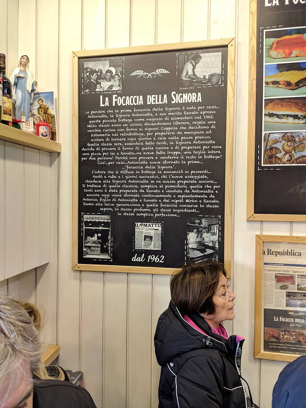 Menu di La Focaccia Della Signora Dal 1962 