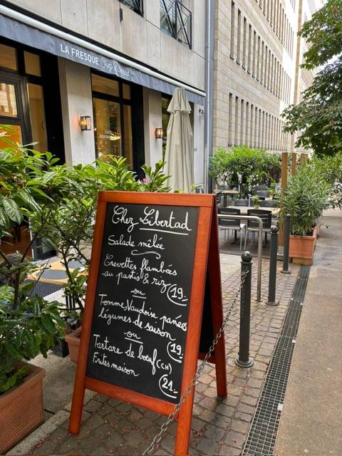 Menu de La Fresque Chez Libertad