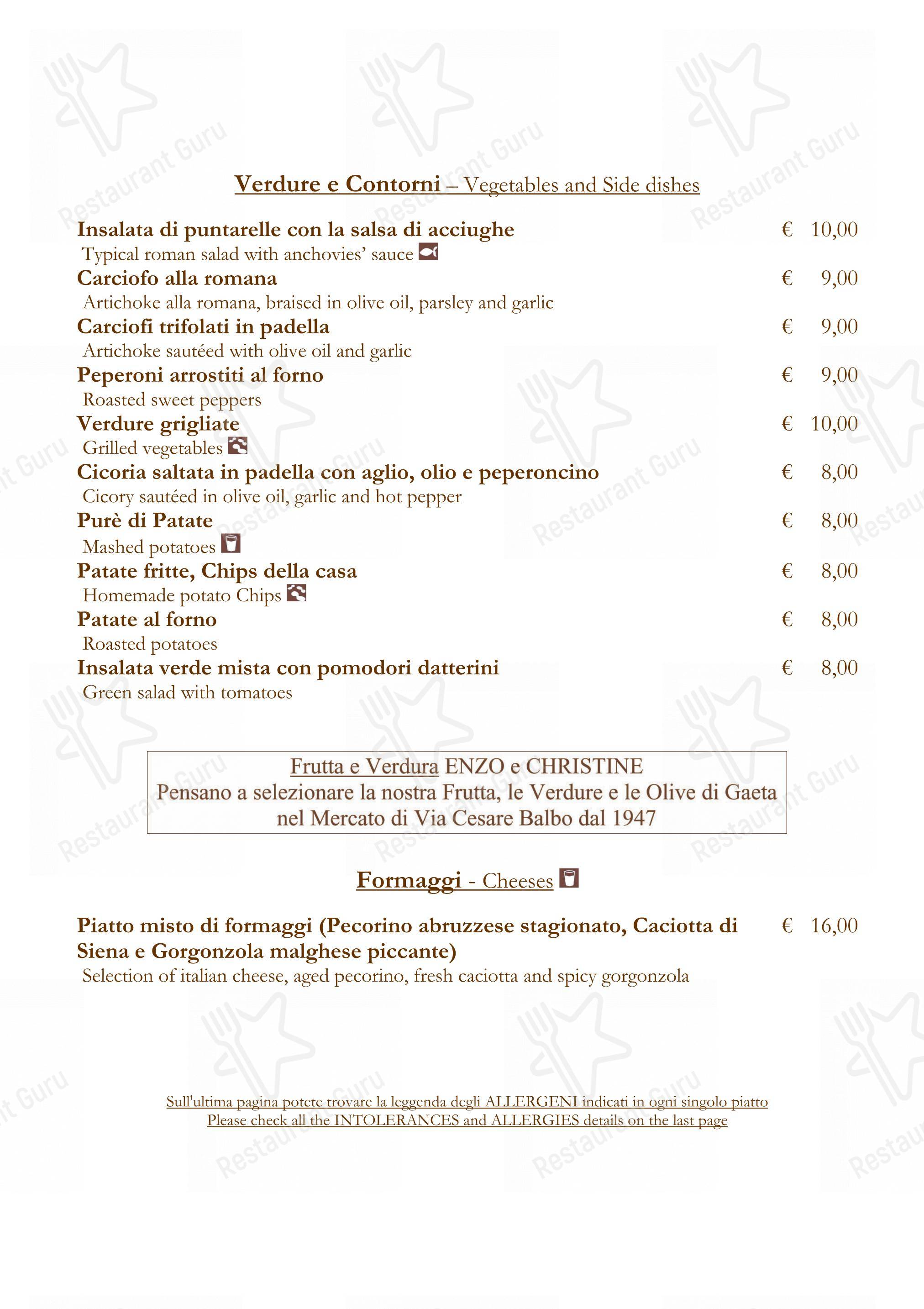 Menu di La Matriciana Dal 1870 - Menu
