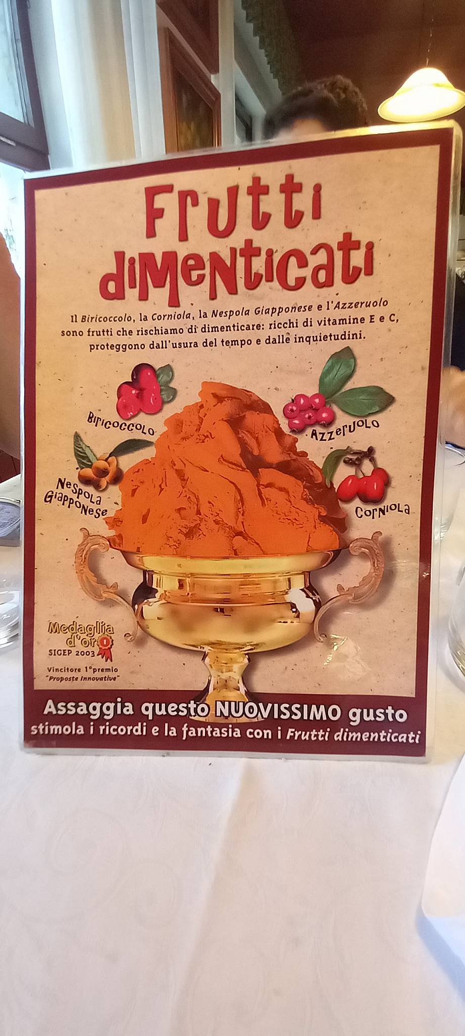 Menu di La Pineta 