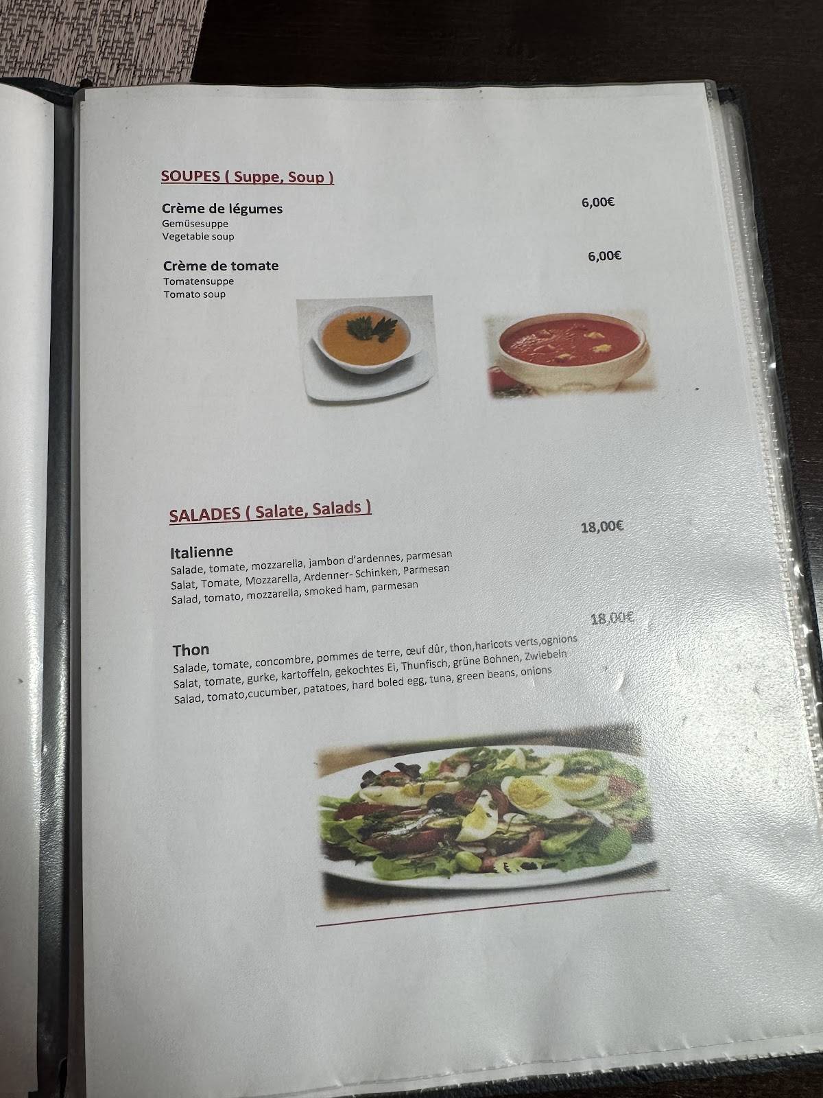 Menu de La Poste