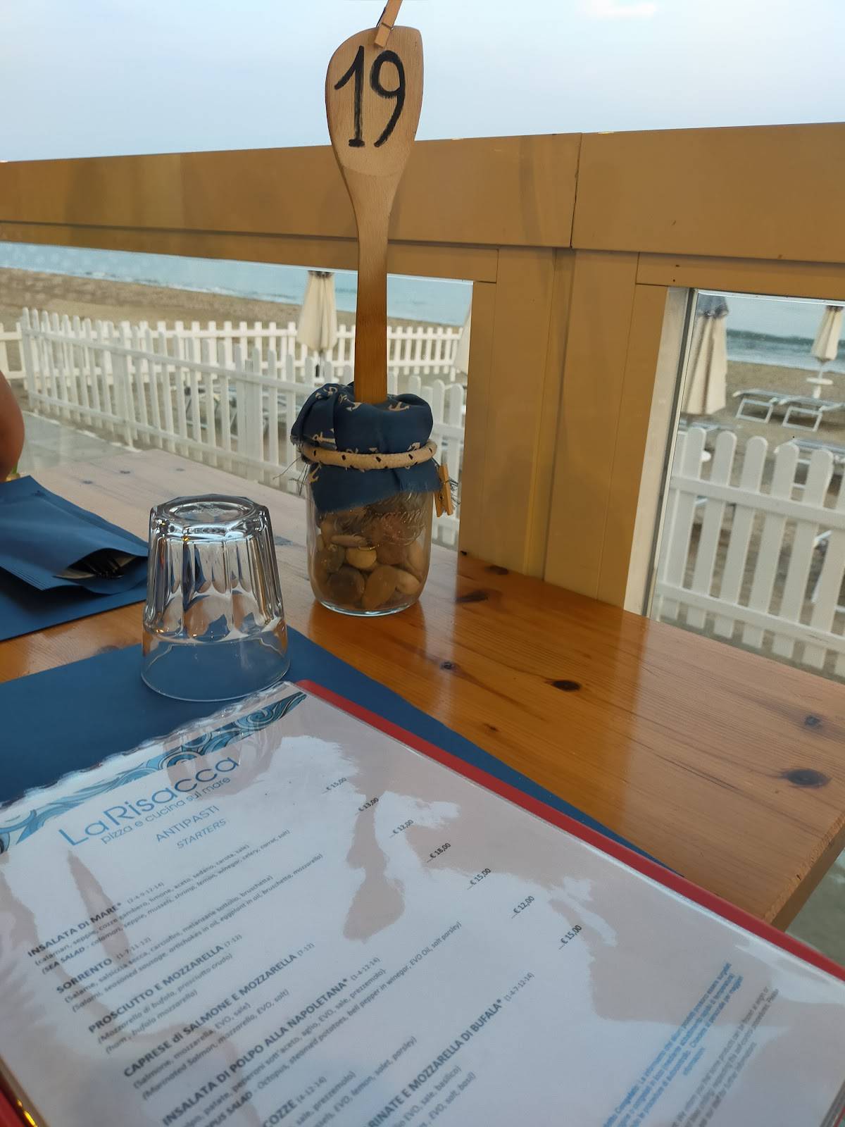 Menu di La Risacca Pizza e Cucina Sul Mare 