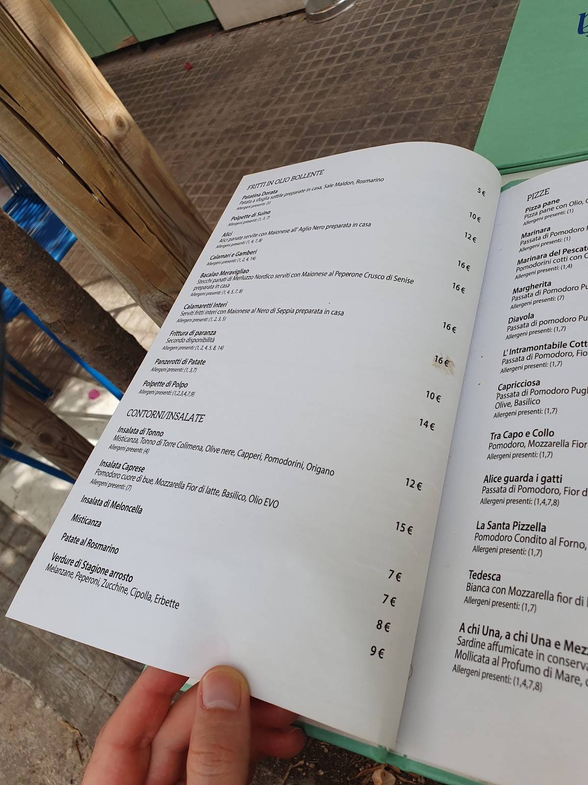 Menu di La Santa 