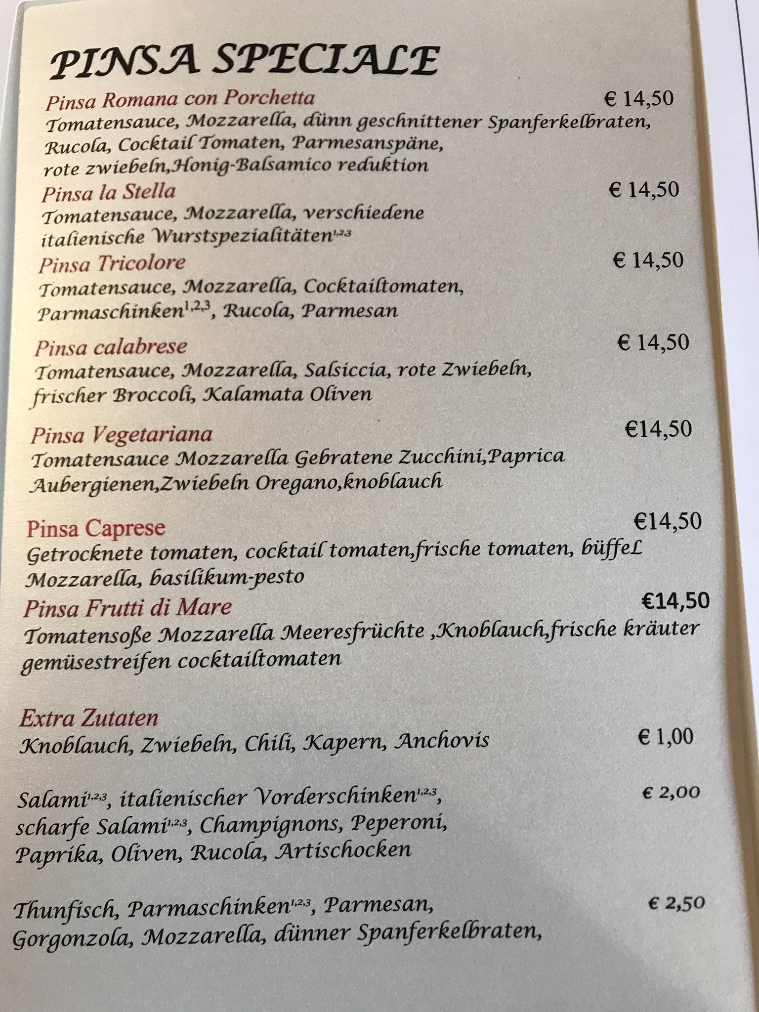 Ristorante Pinseria Alpenrose Weiden In Der Oberpfalz Menu