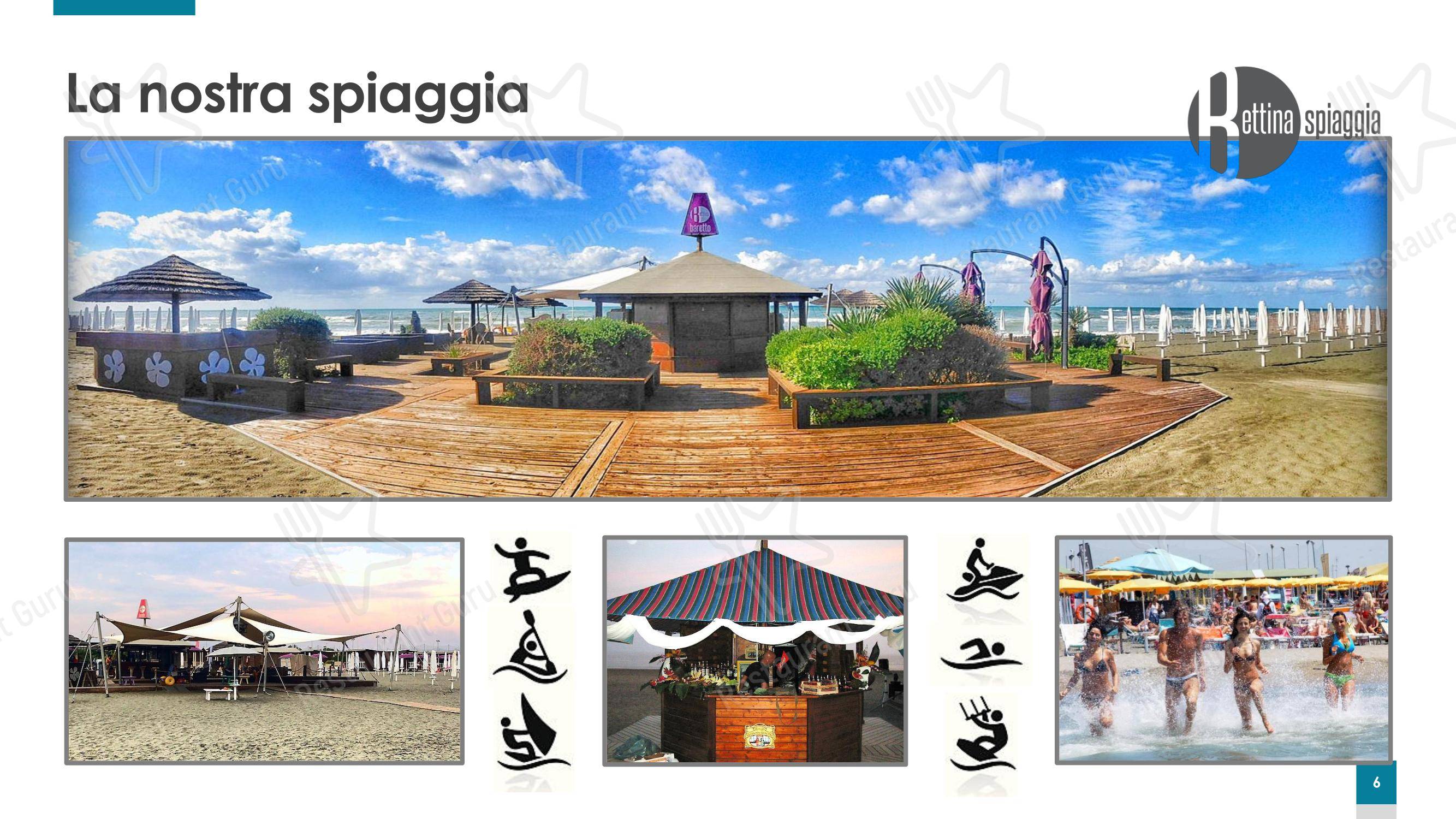 Menu per La spiaggia di Bettina ristorante