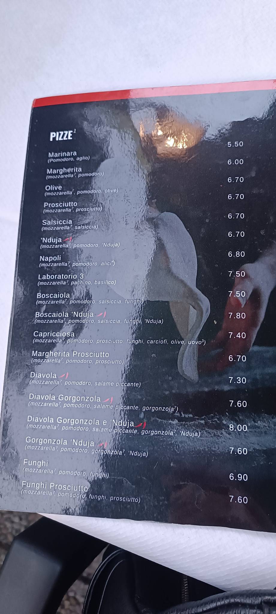 Menu di Laboratorio 3 