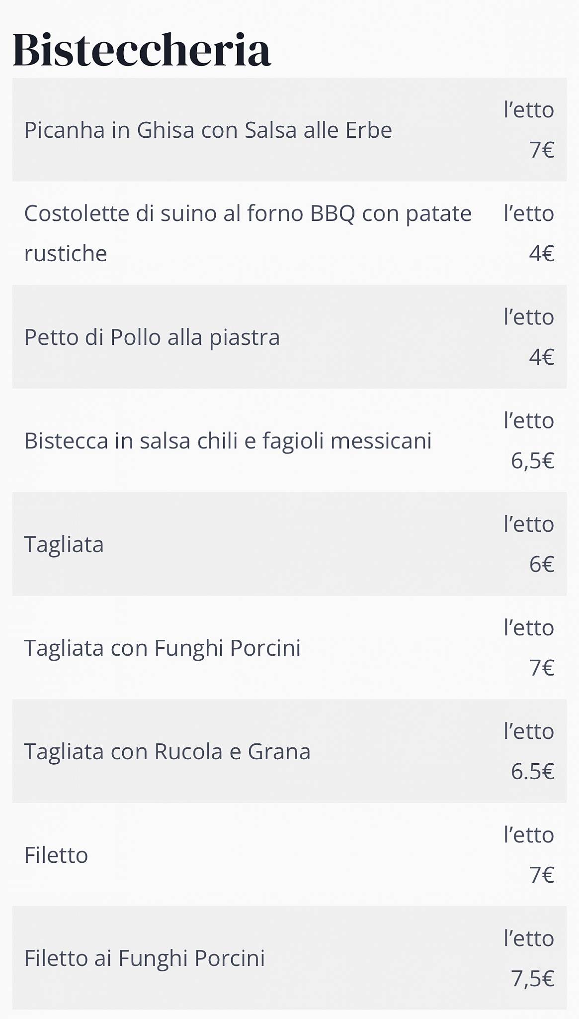 Menu di Pub Four X 