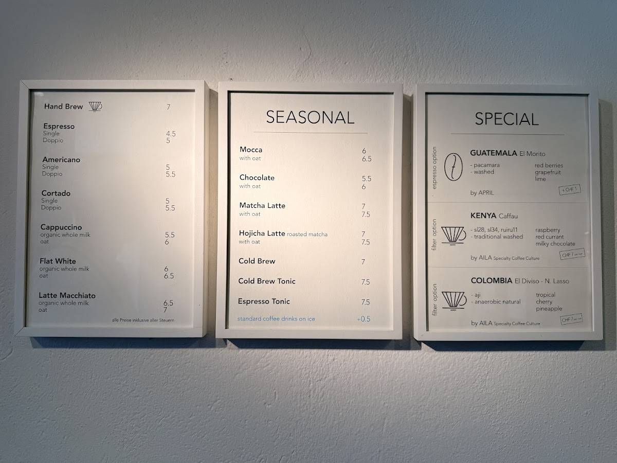 Menu di Lamassu Specialty Coffee 