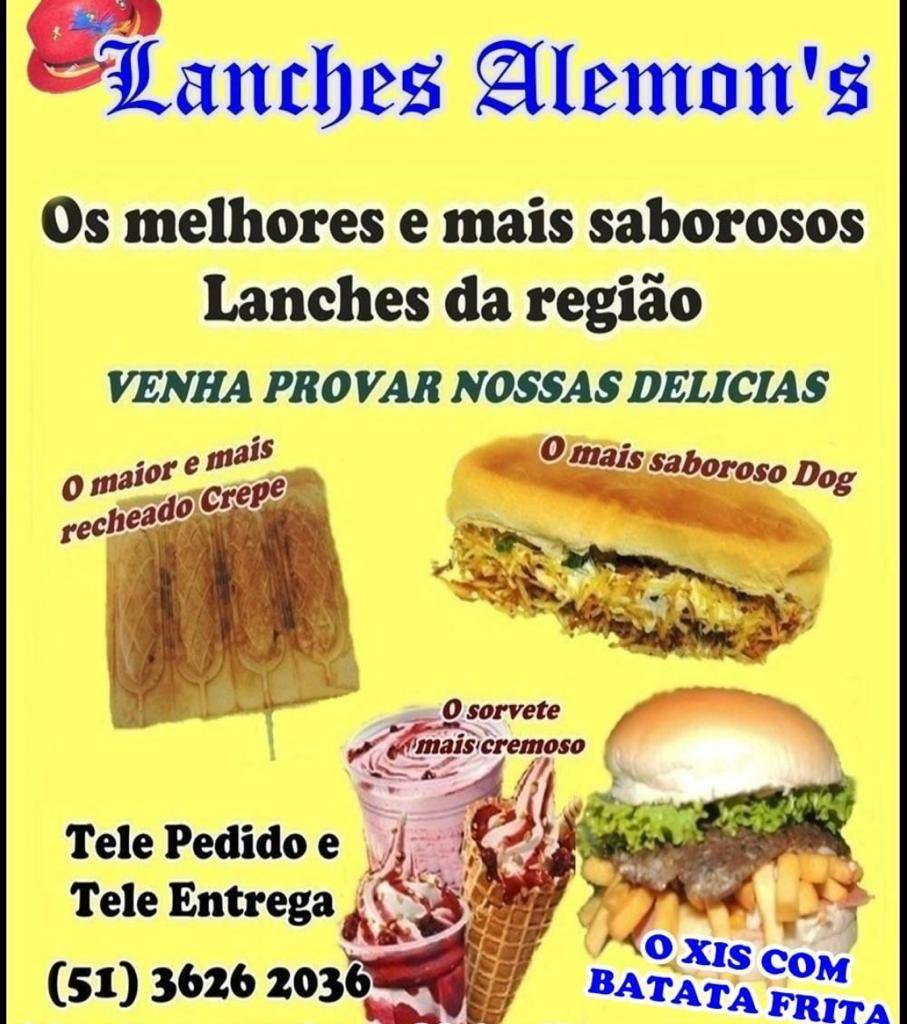 Lanches Alemon's cardápio