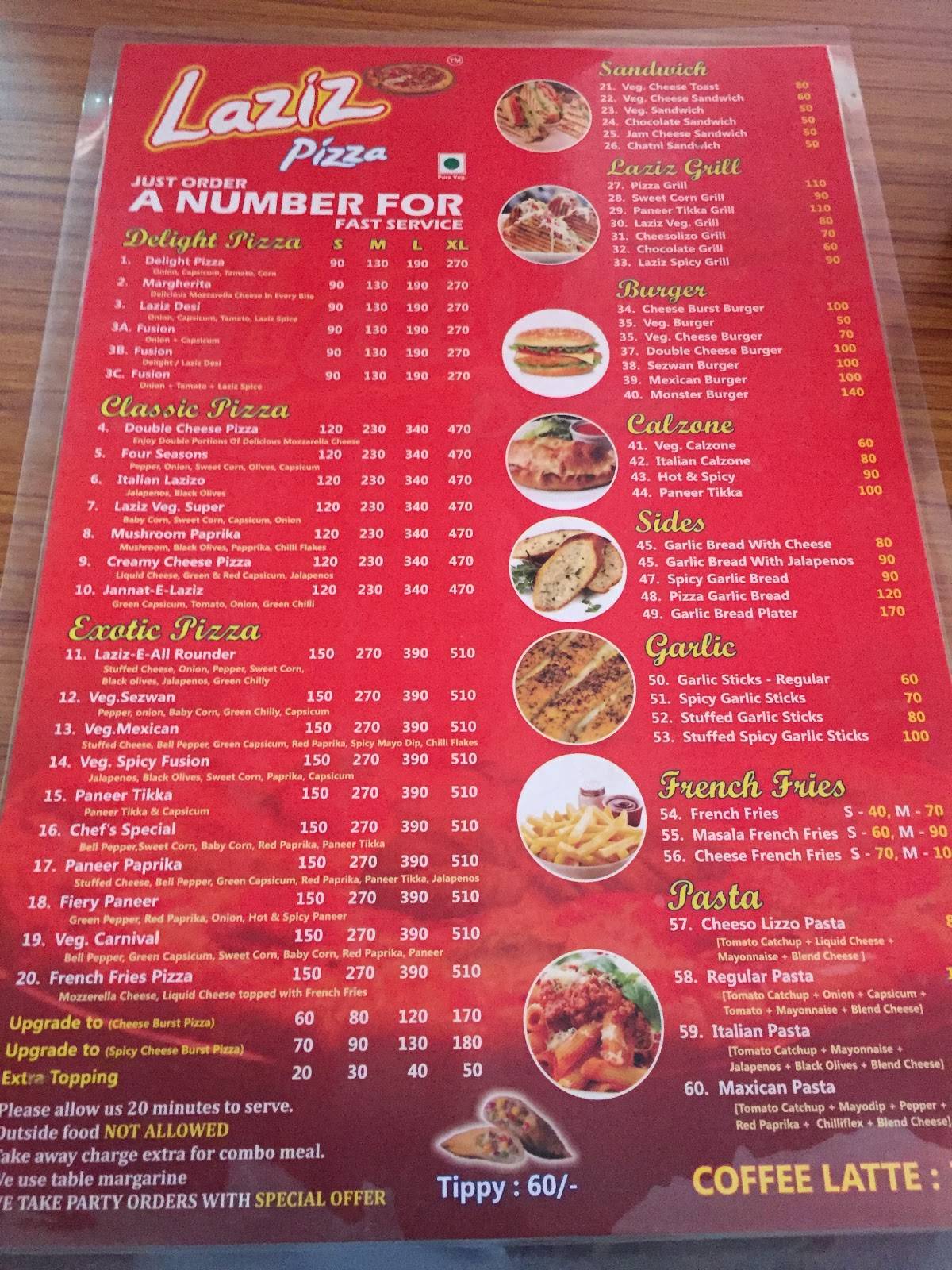 Laziz Pizza Navsari menu