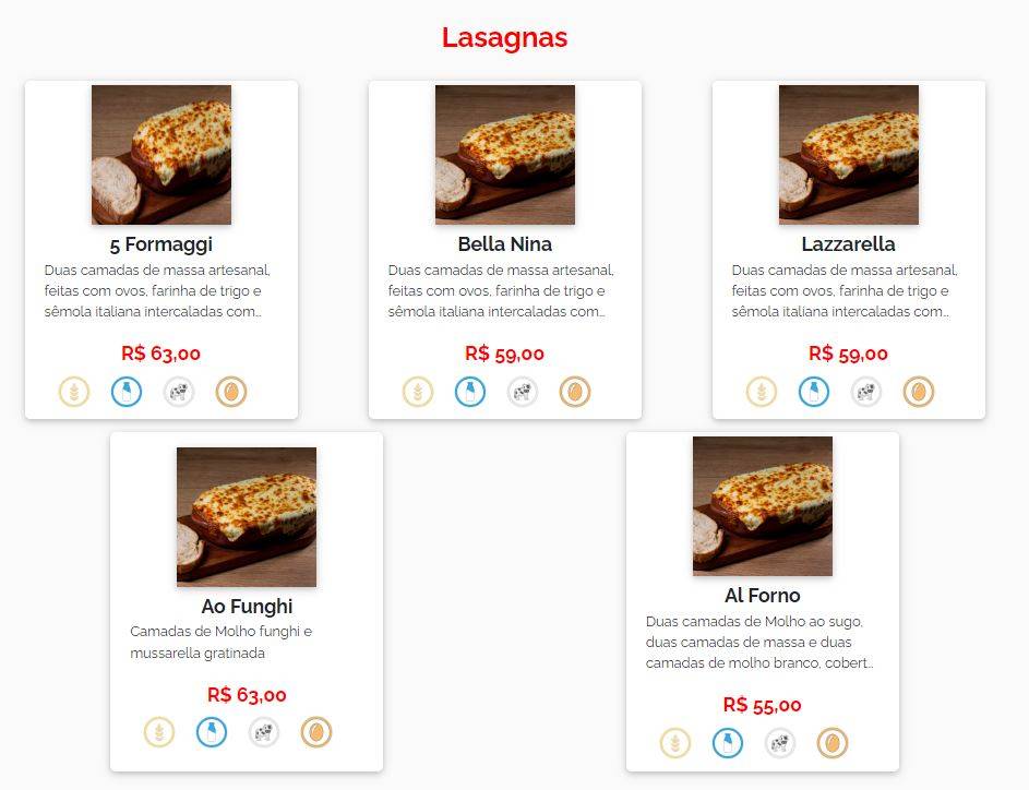 Lazzarella Ristorante cardápio