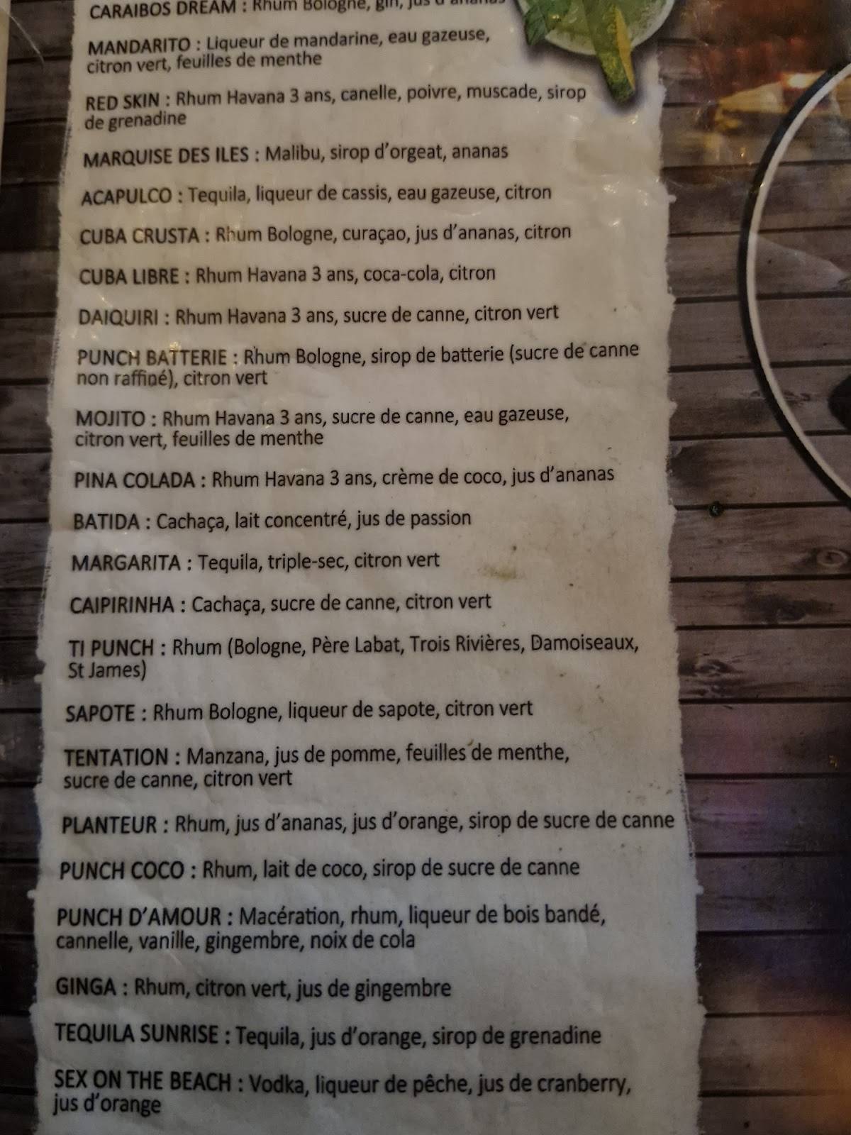Menu de Le Jip's