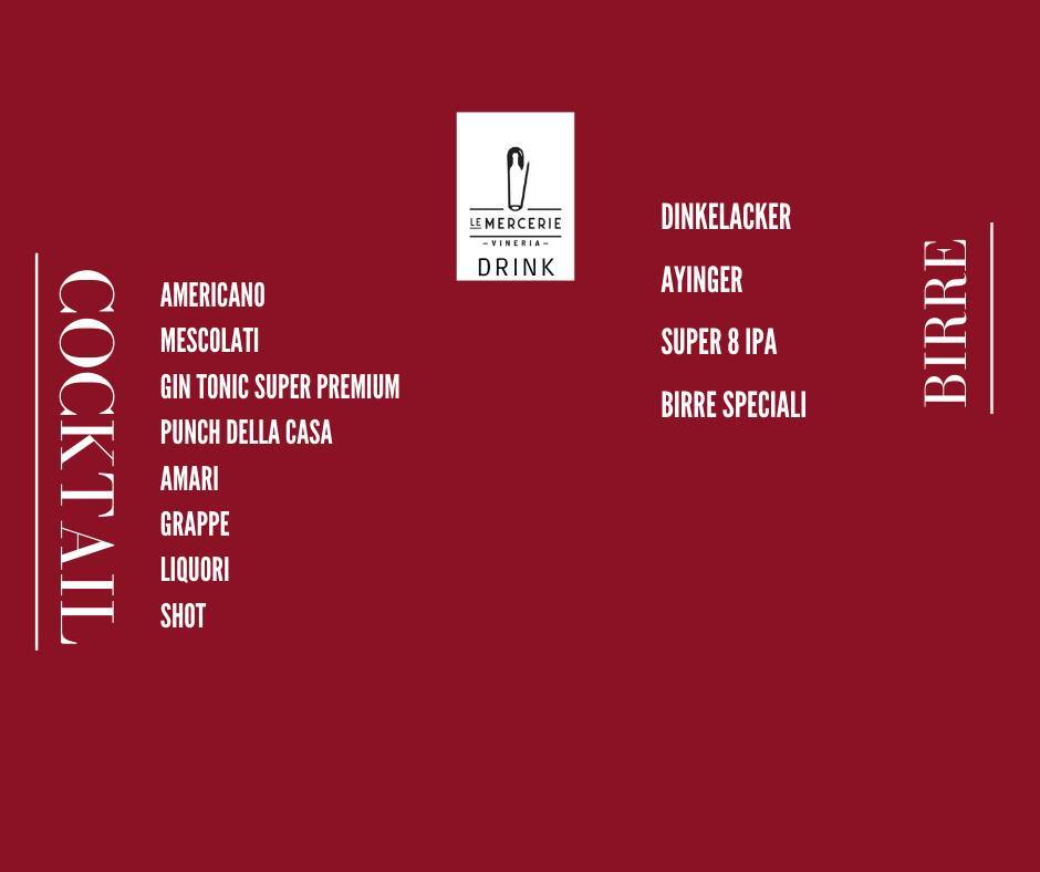 Menu di Le Mercerie 