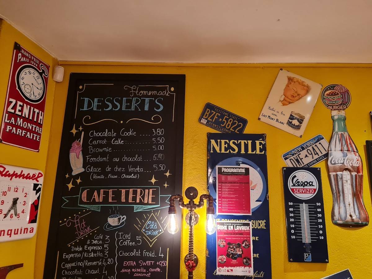 Menu de Le Non-Stop burger Lutry