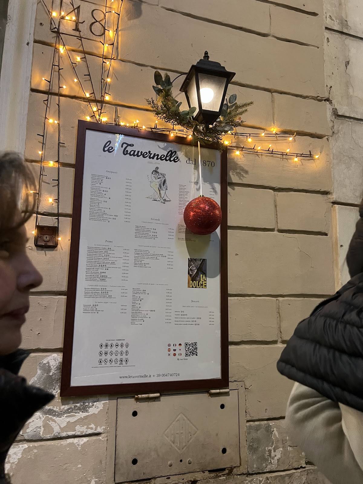 Menu di Le Tavernelle 