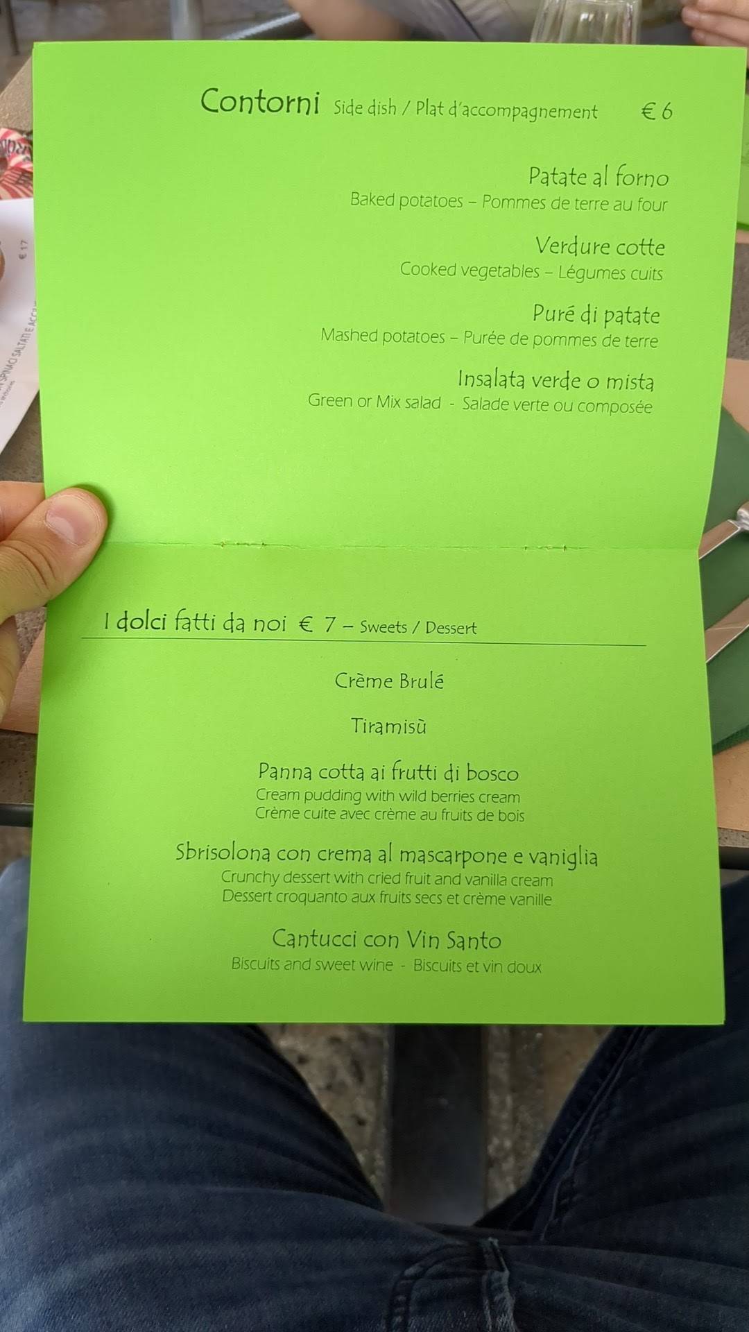 Menu di Le Vigne S.r.l. 