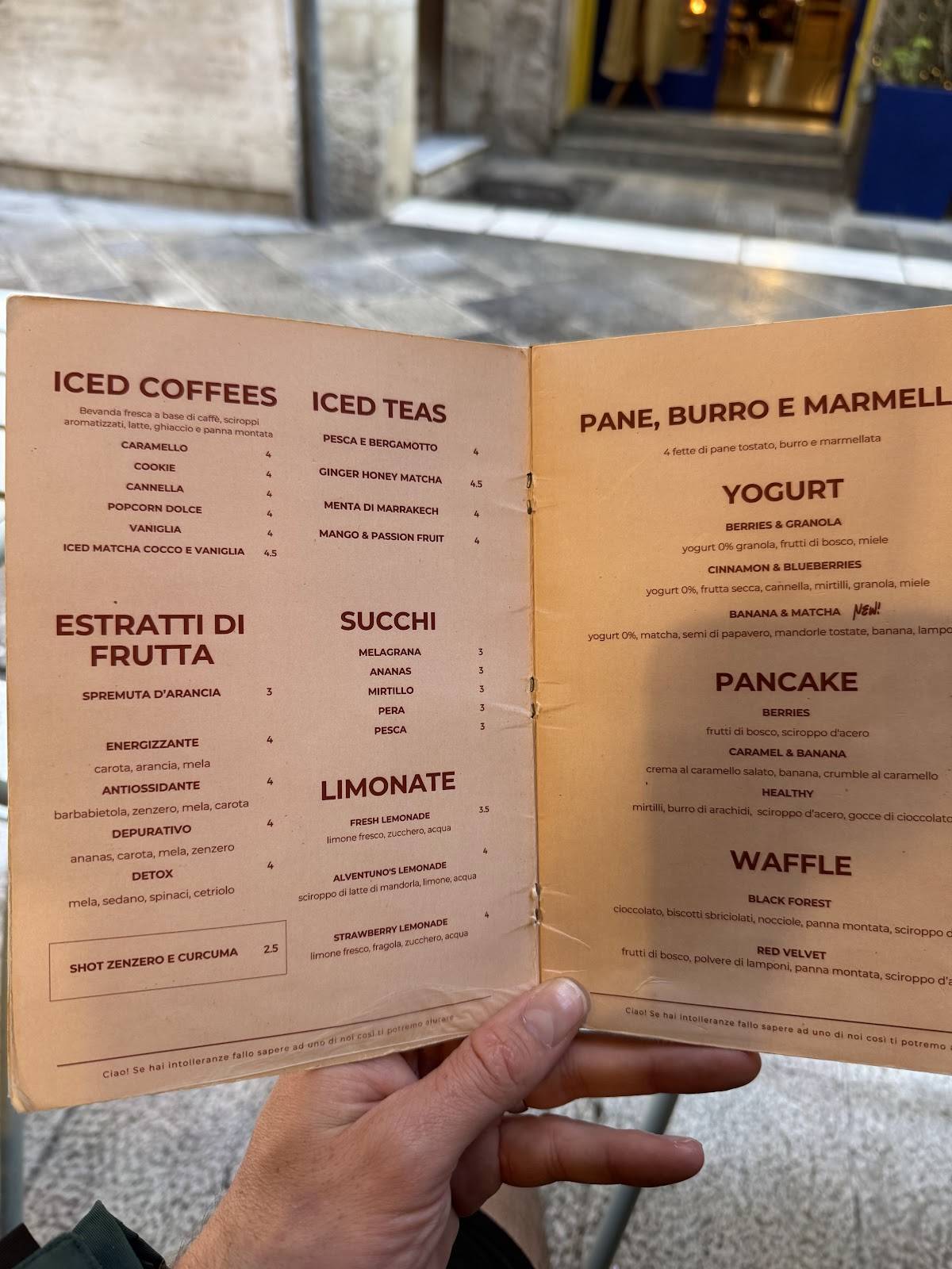Menu di Alventuno 