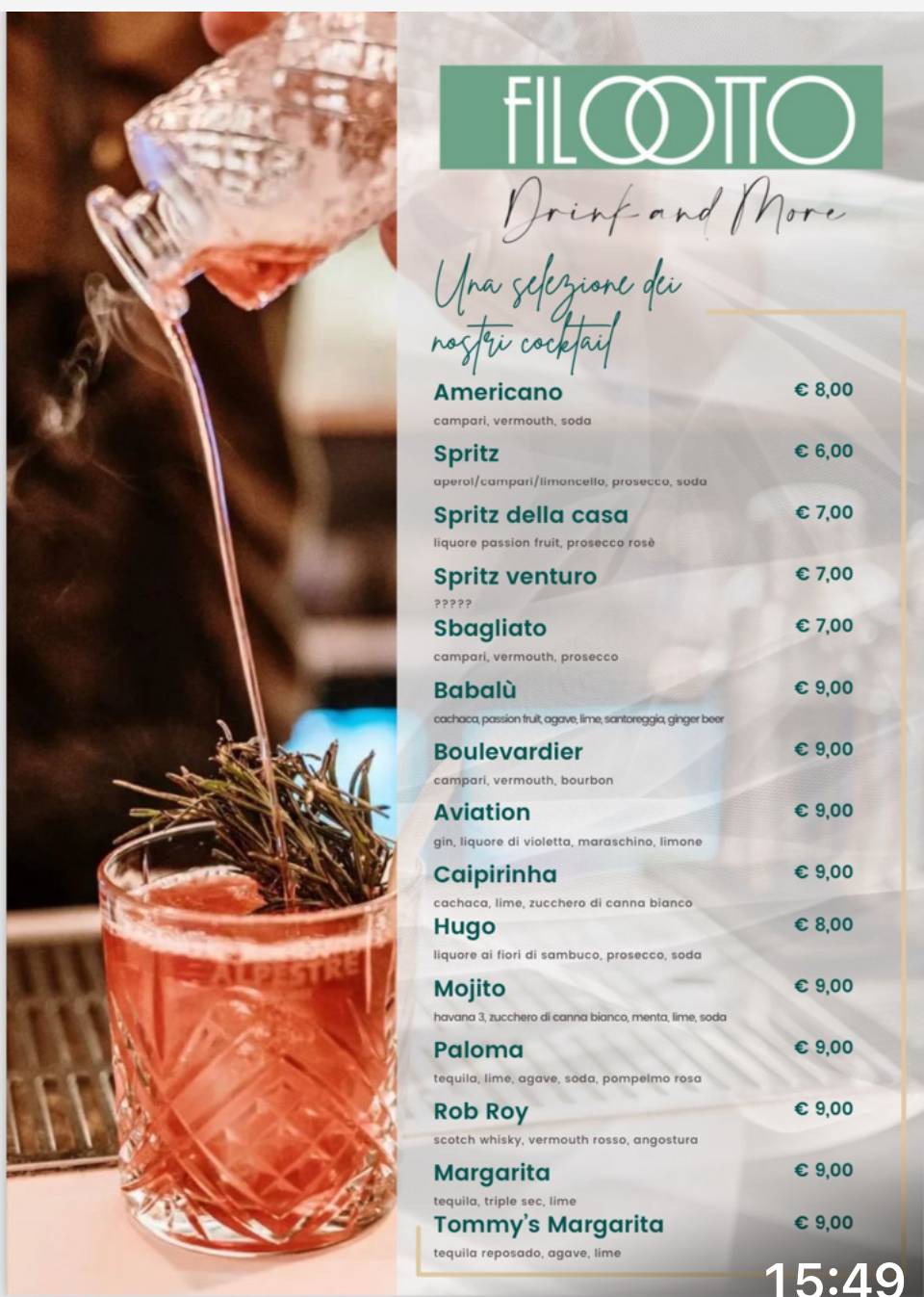 Menu di FILOTTO drink & more 