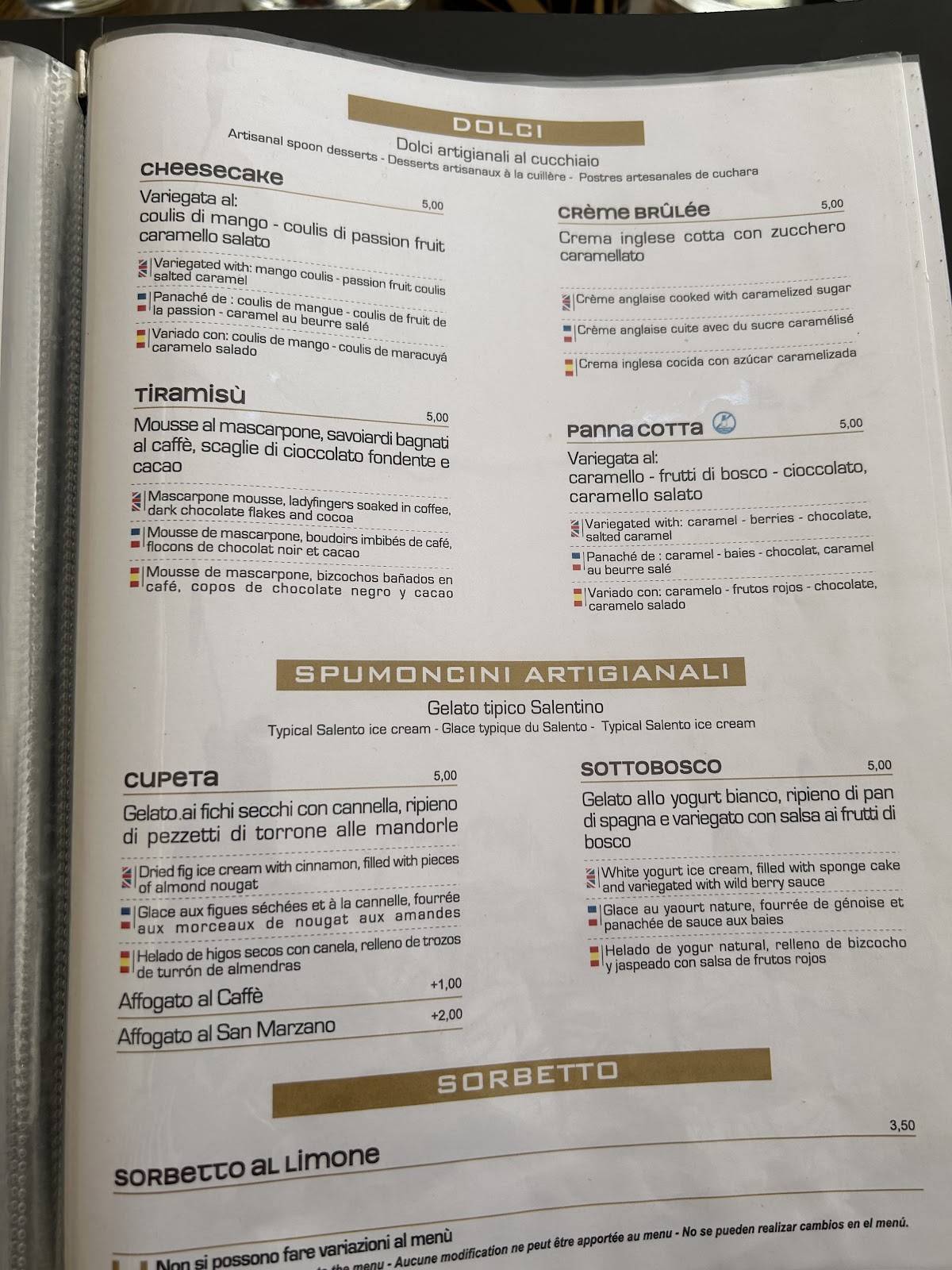 Menu di TAULA 