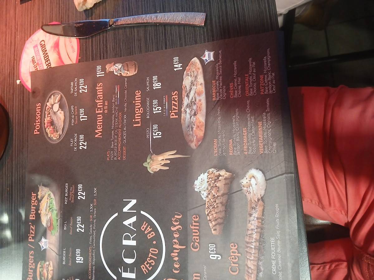 Menu de L'écran