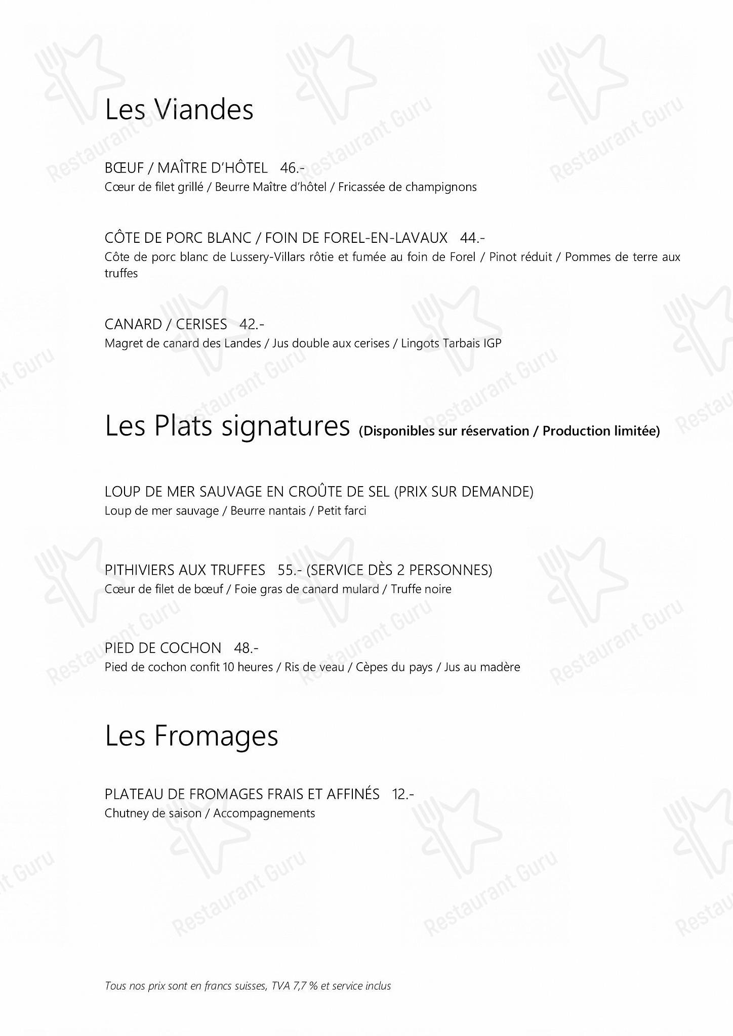 Bistro Menu per Les Escapades Gourmandes ristorante