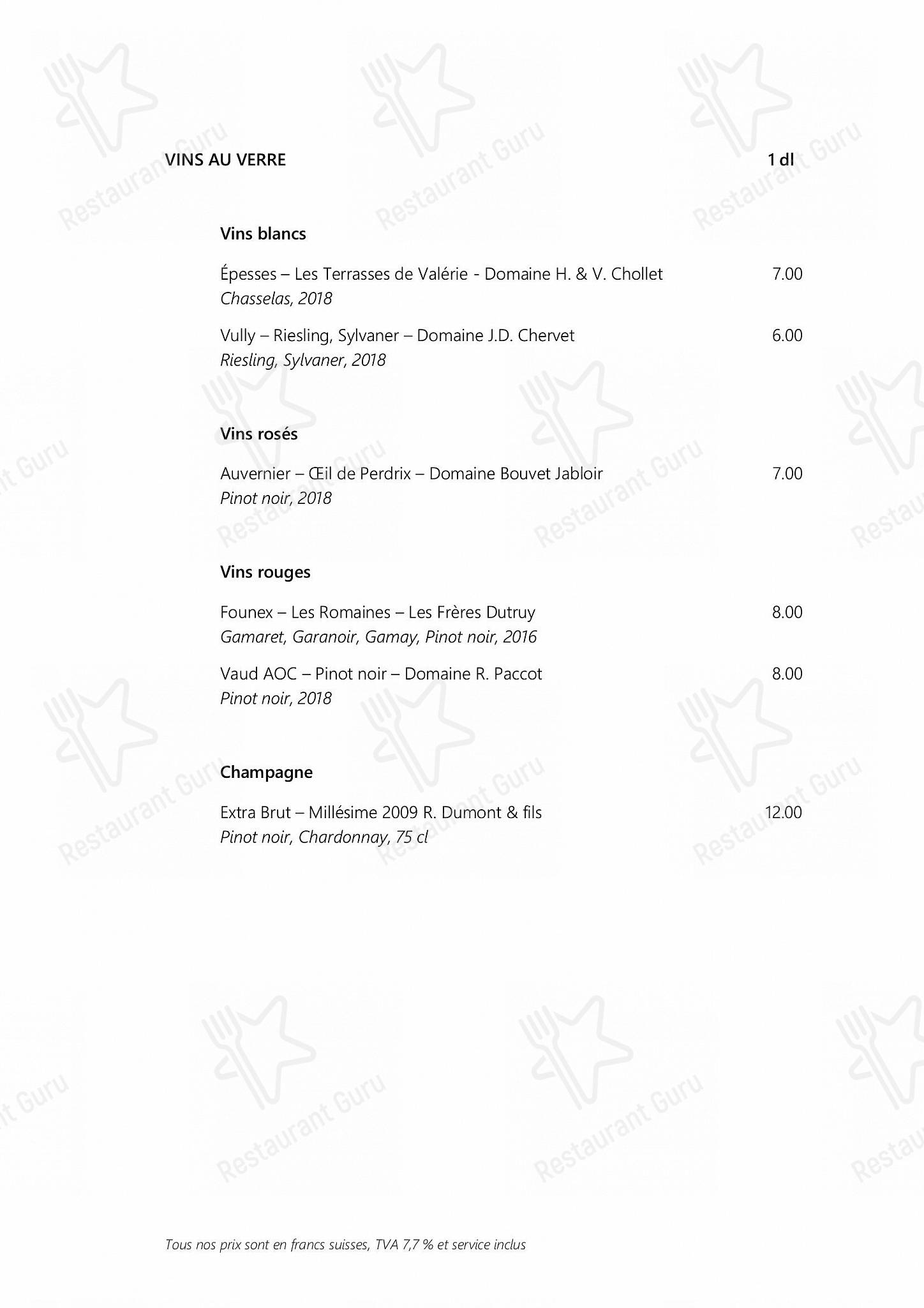 Menu di Les Escapades Gourmandes - Bistro Menu