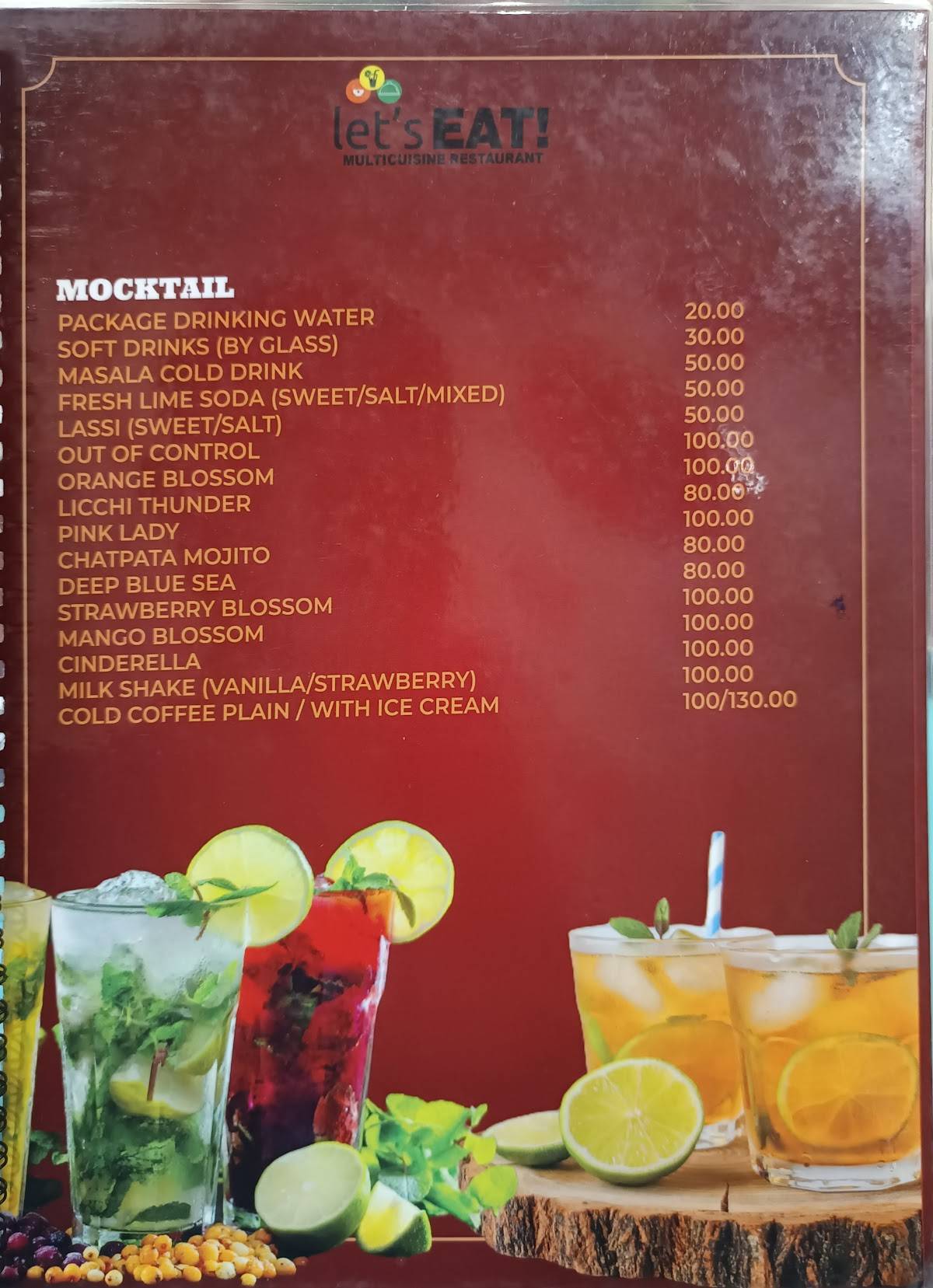 Let's EAT menu