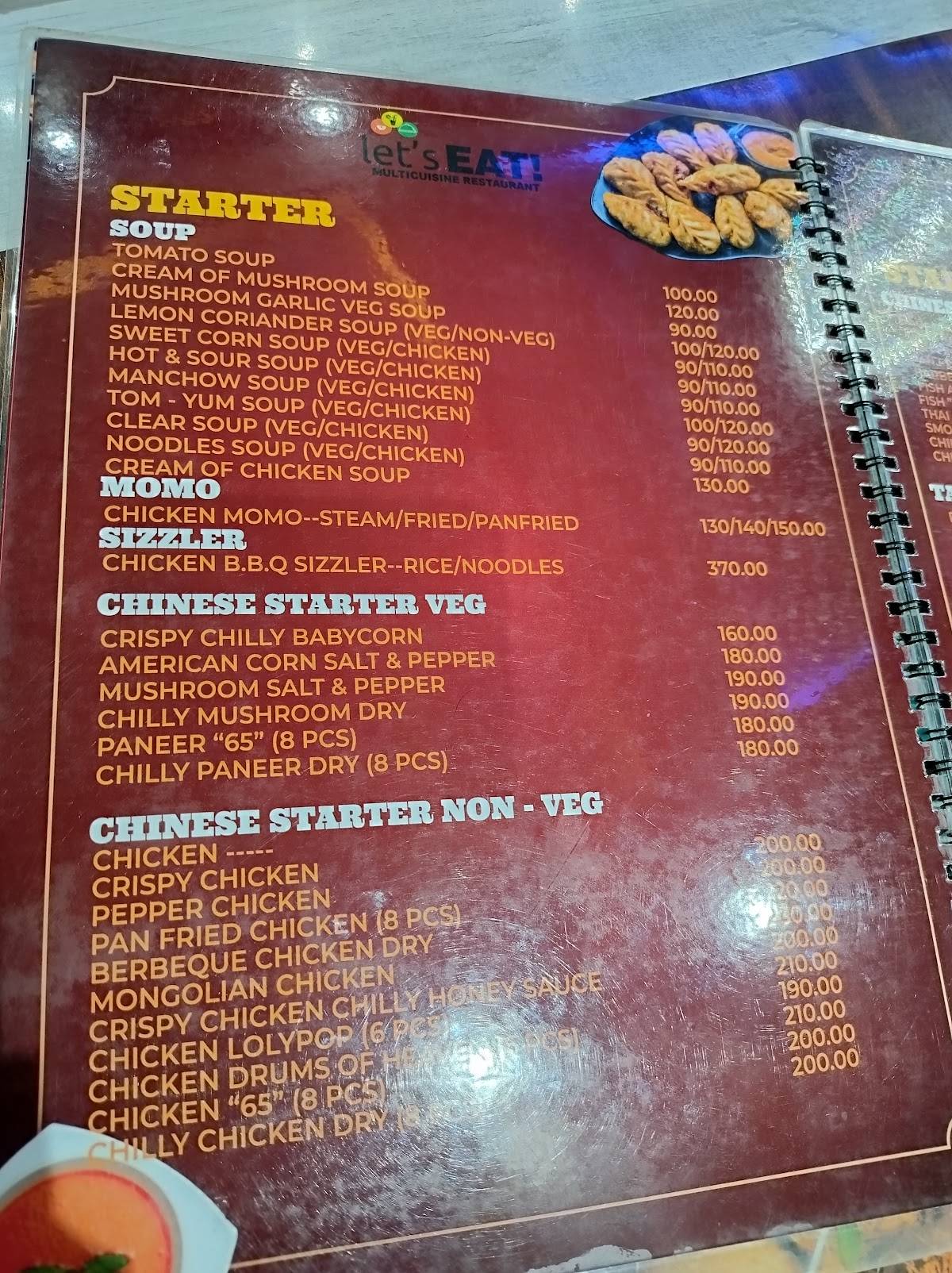 Let's EAT menu