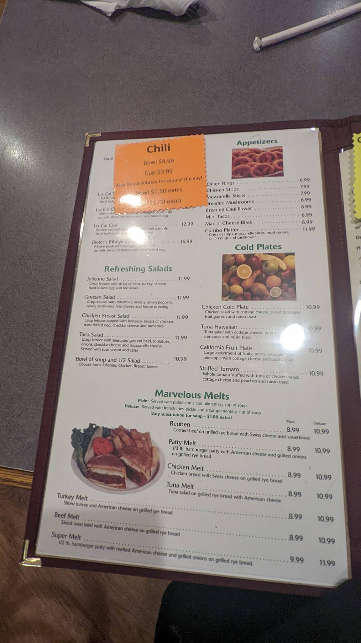 Menu at Liberty Family Restaurant, Peru