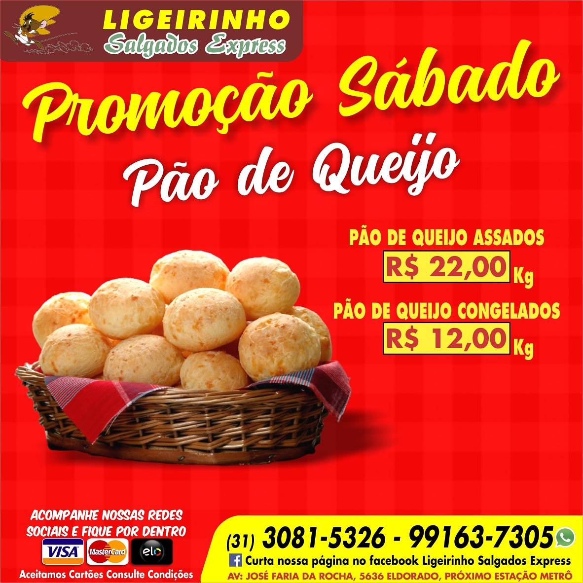 Ligeirinho Salgados Express cardápio