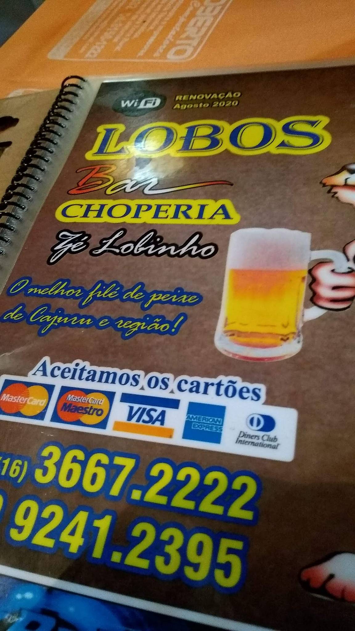 Lobos Bar e Peixaria cardápio