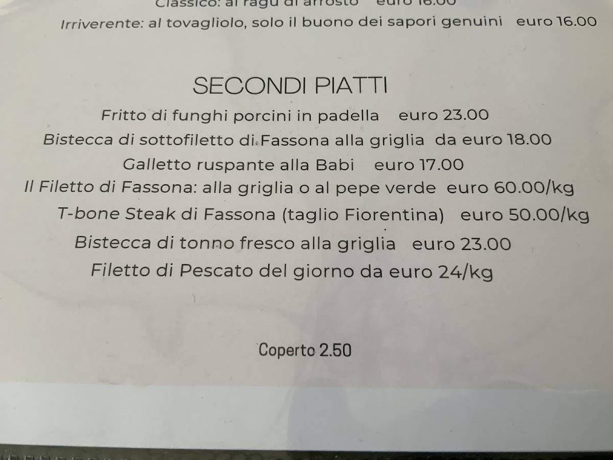Menu di Locanda del Lupo 