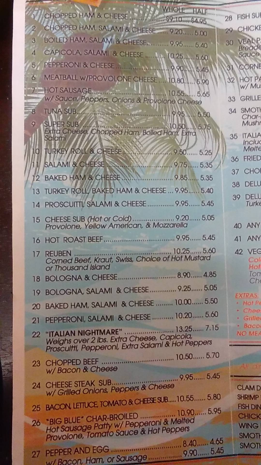 Menu at Lock Stock & Barrel, Sharpsville