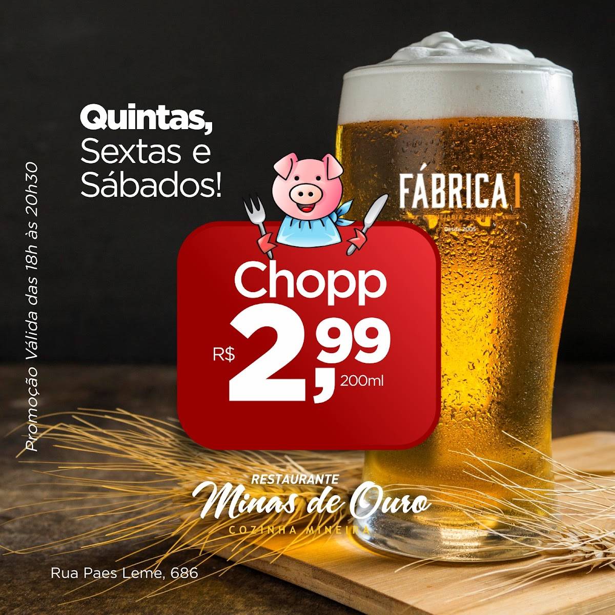 Restaurante Minas de Ouro cardápio