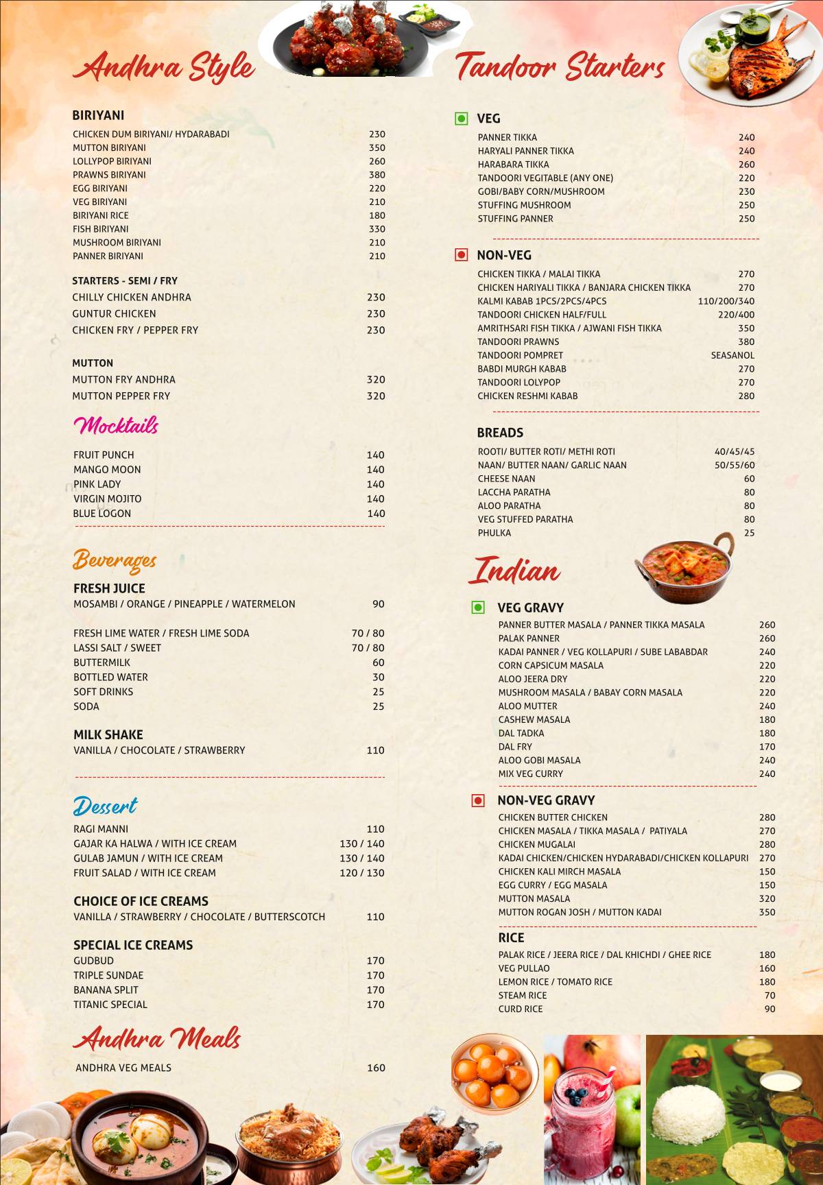 Lotus Gardenia menu