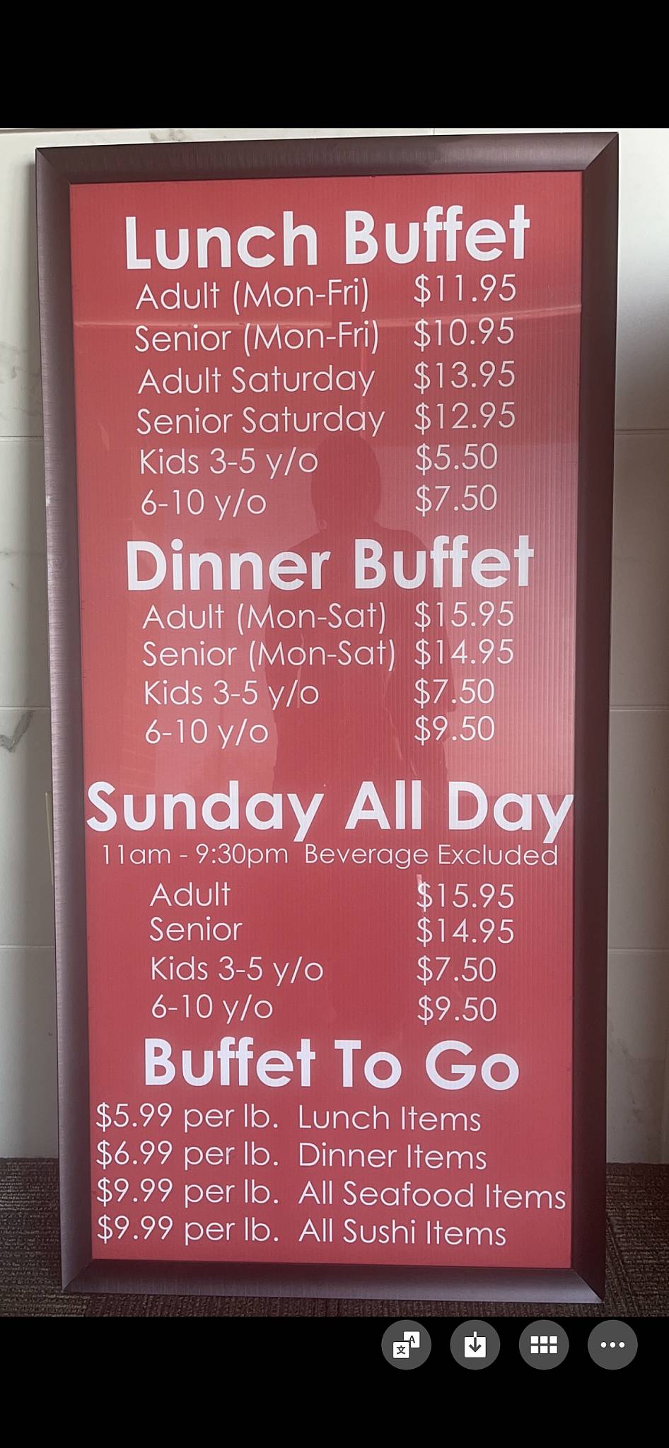 Menu at Lovers Lane Sushi and Seafood Buffet restaurant, Franklin