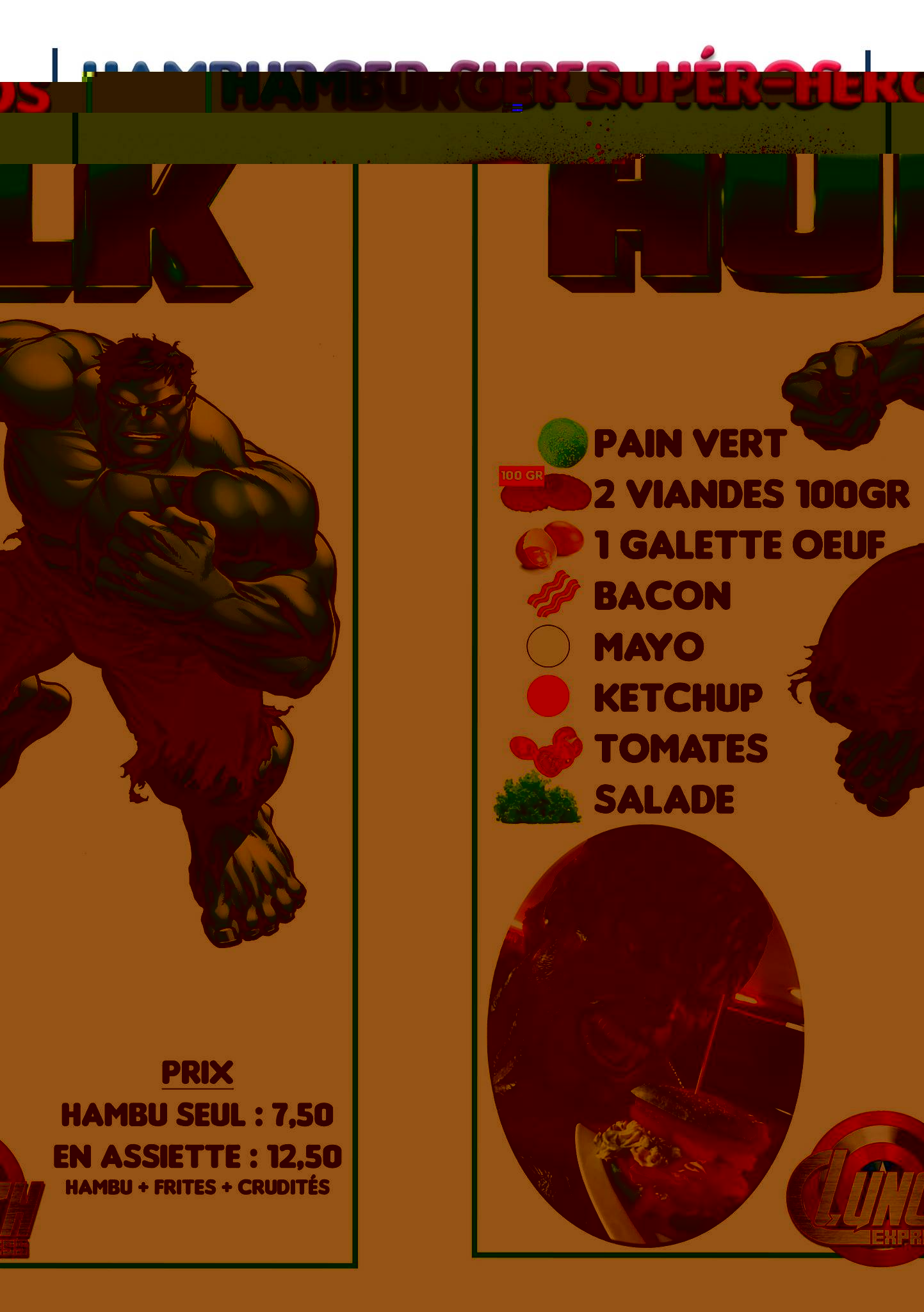 Menu de Lunch Express