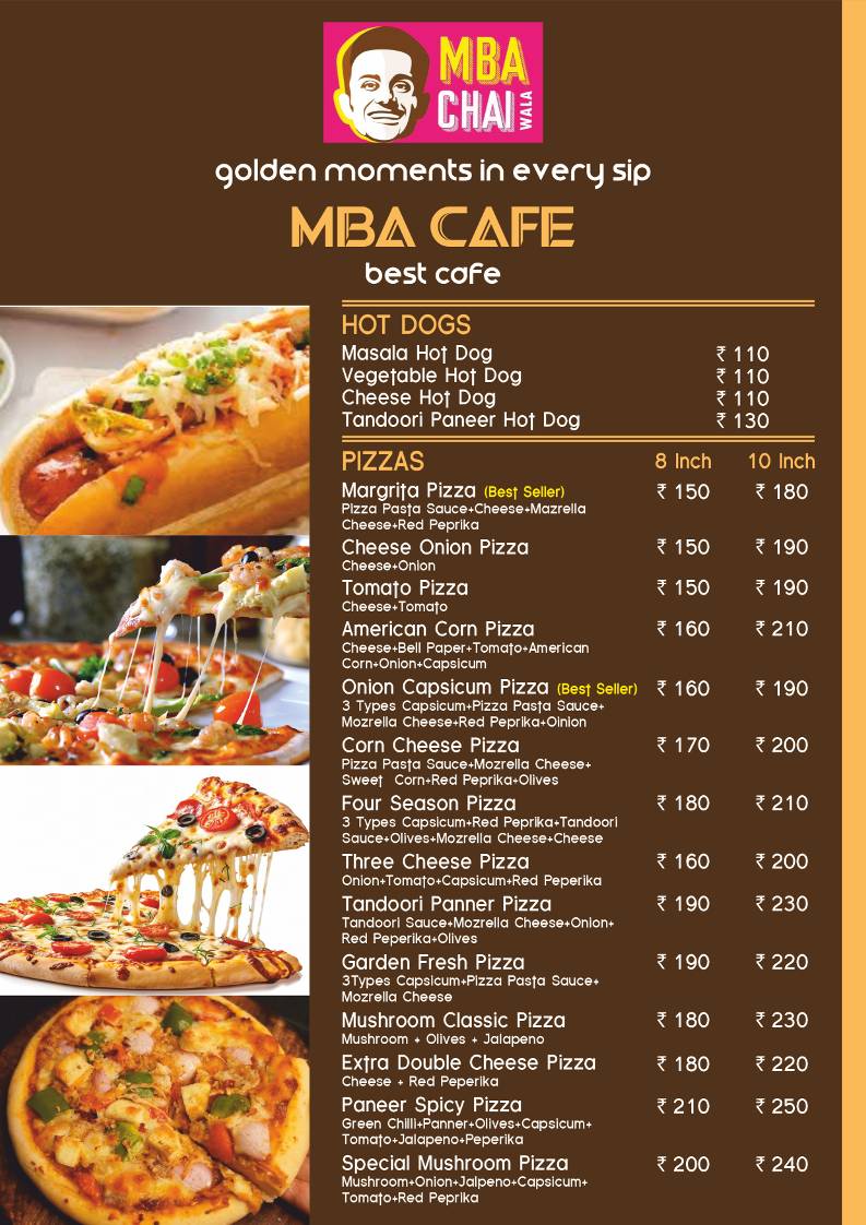 MBA Chai Wala Solapur menu