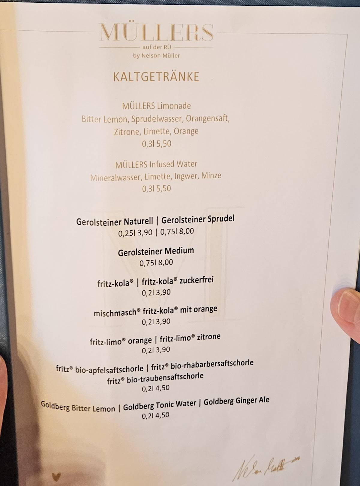 Menu de MÜLLERS auf der RÜ by Nelson Müller