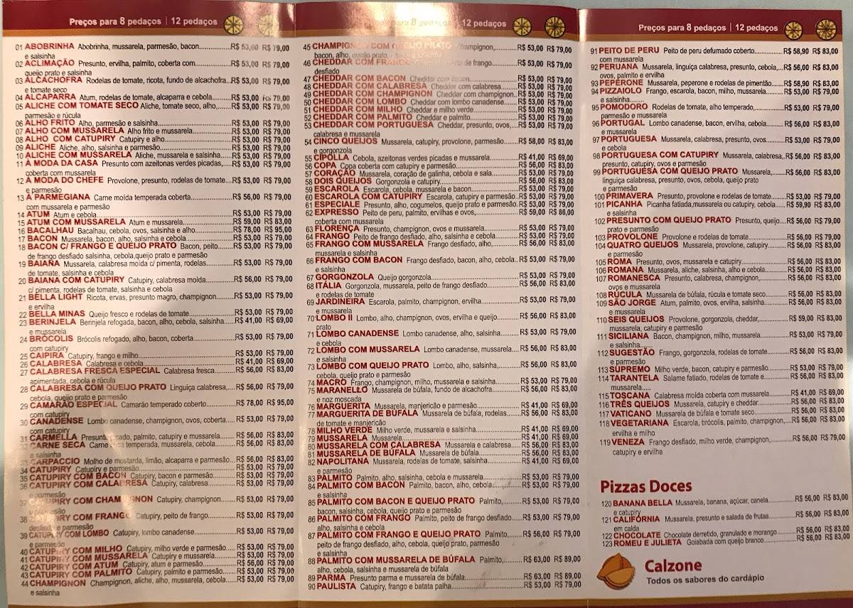 Macroo Pizzaria - A mais saborosa da Aclimação cardápio
