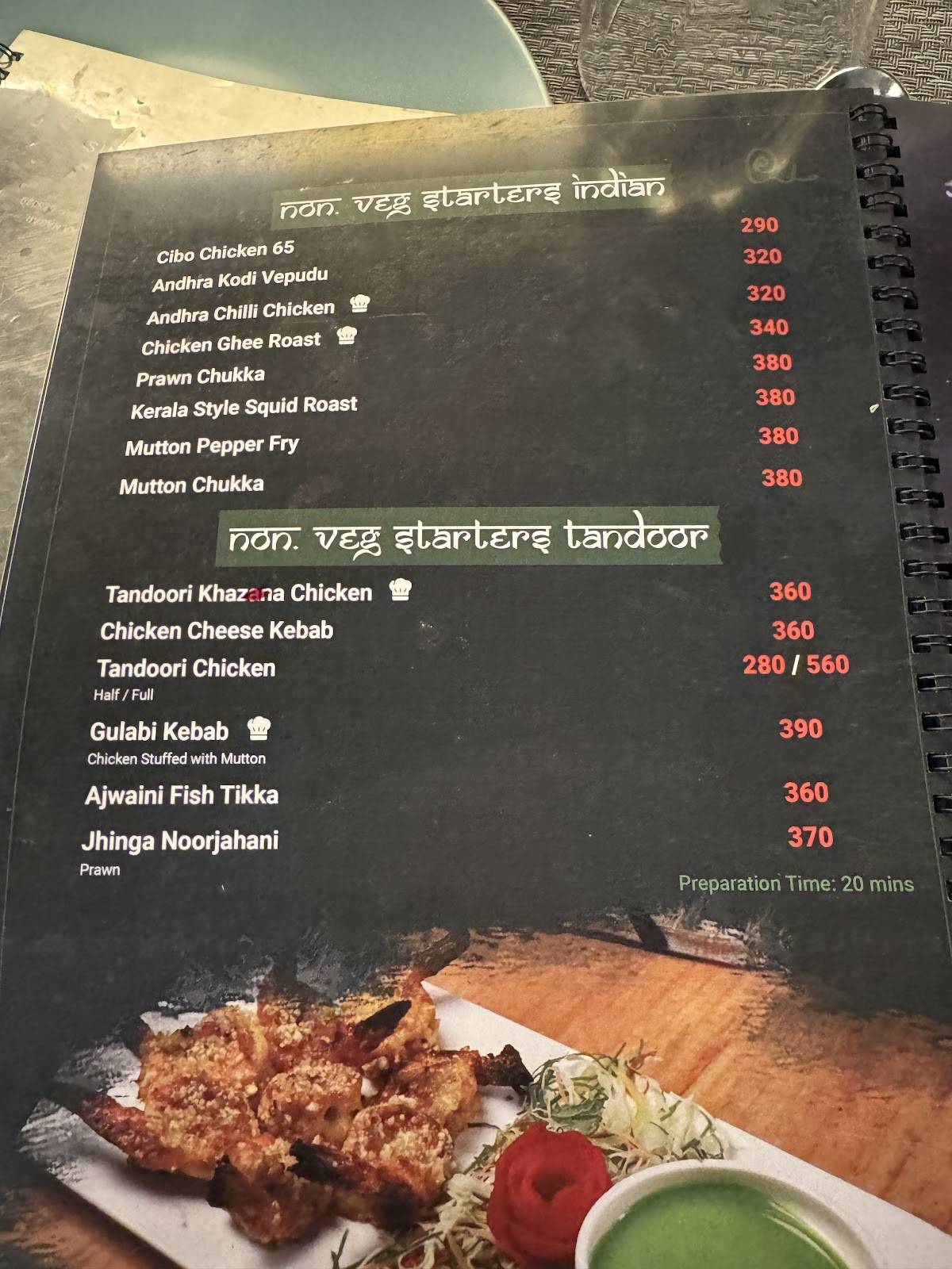 CIBO Fine Dining -Madurai menu