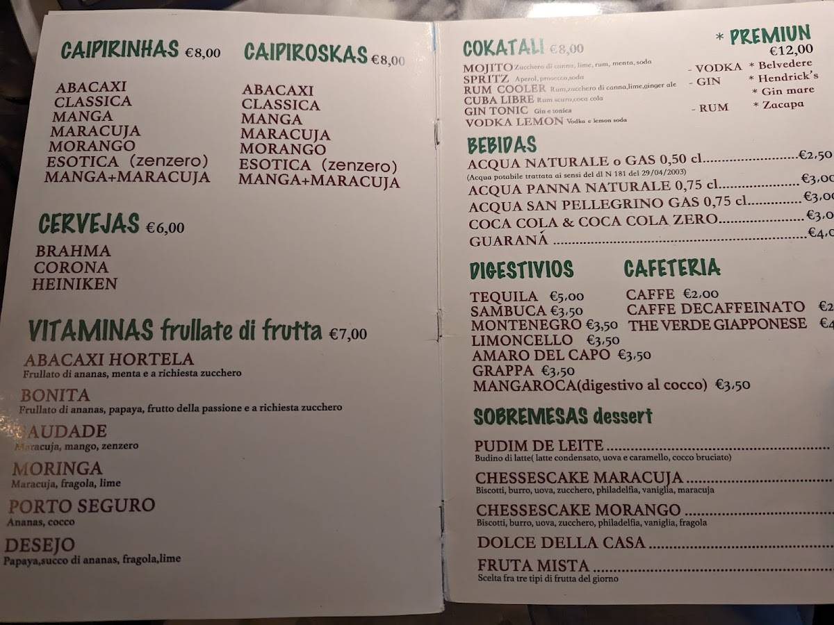Menu di Makinho Brazilian Sushi 