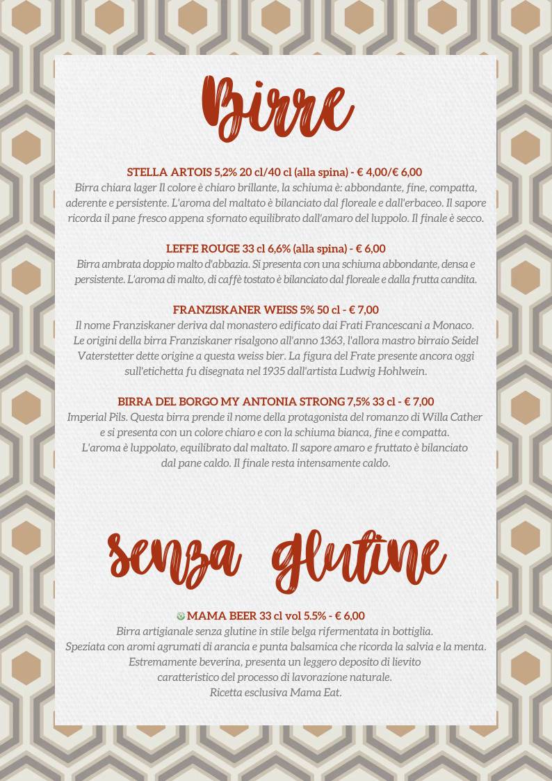 Menu di Mama Eat - Napoli 